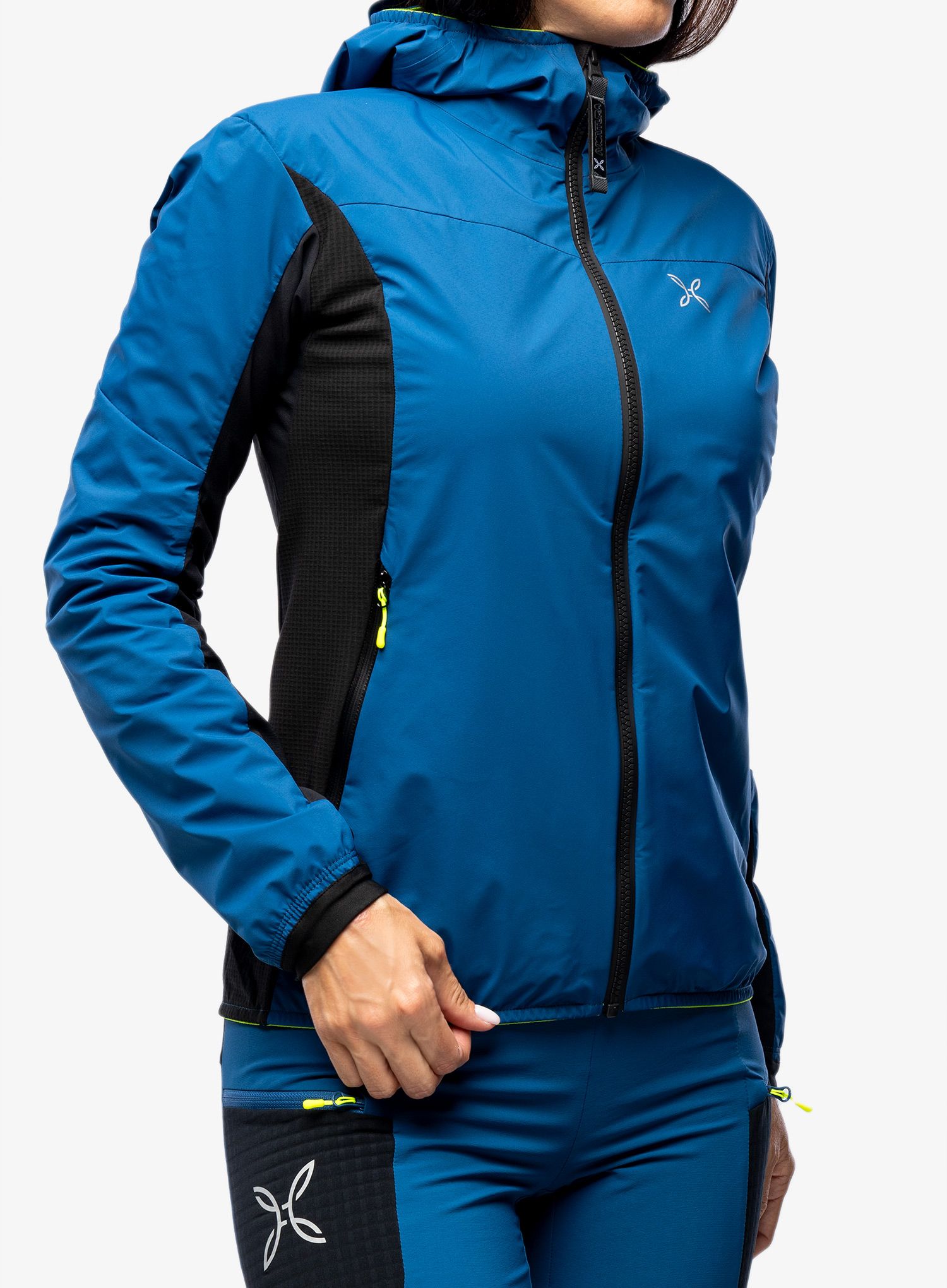 Softshellová bunda dámská Montura Air Action Hybrid Jacket - deep blue/yellow fluo