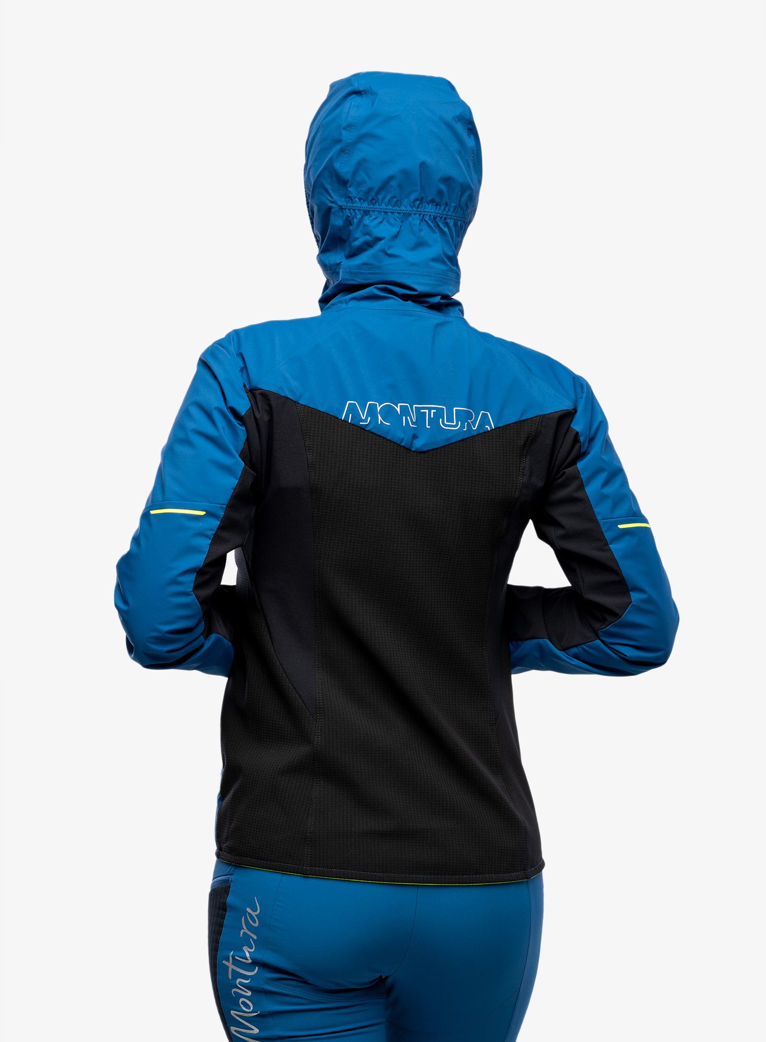 Softshellová bunda dámská Montura Air Action Hybrid Jacket - deep blue/yellow fluo
