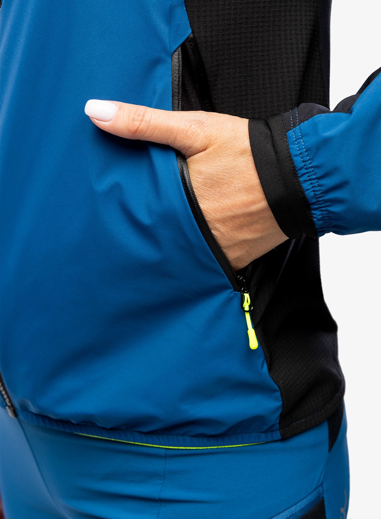 Softshellová bunda dámská Montura Air Action Hybrid Jacket - deep blue/yellow fluo