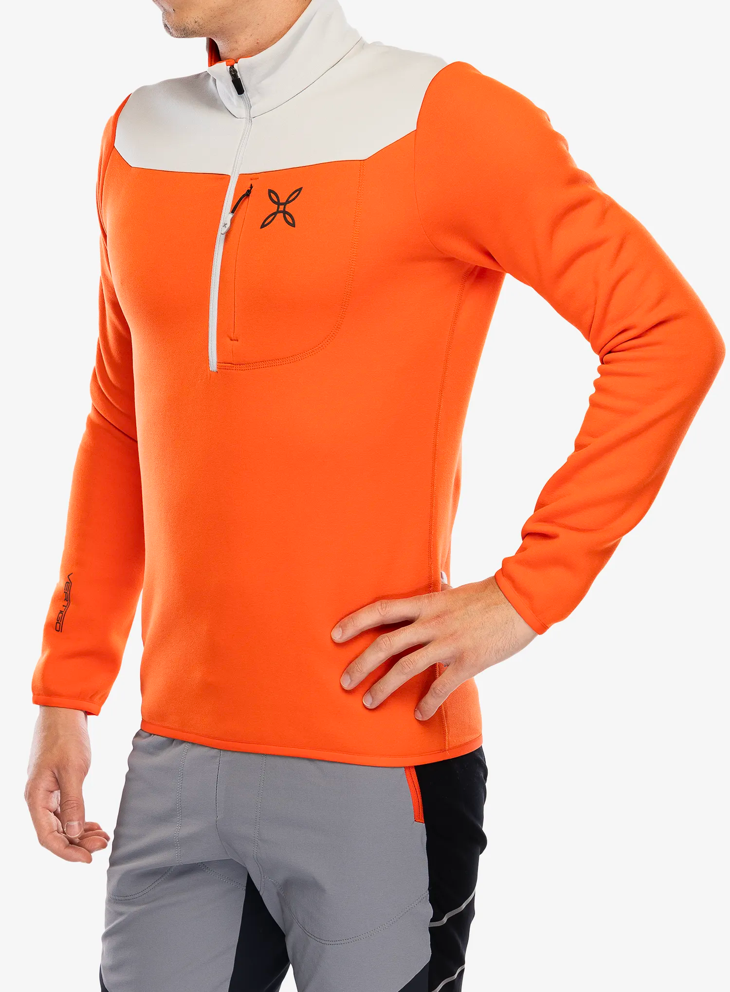 Fleece mikina Montura Altitude Anorak - orange/quiet grey