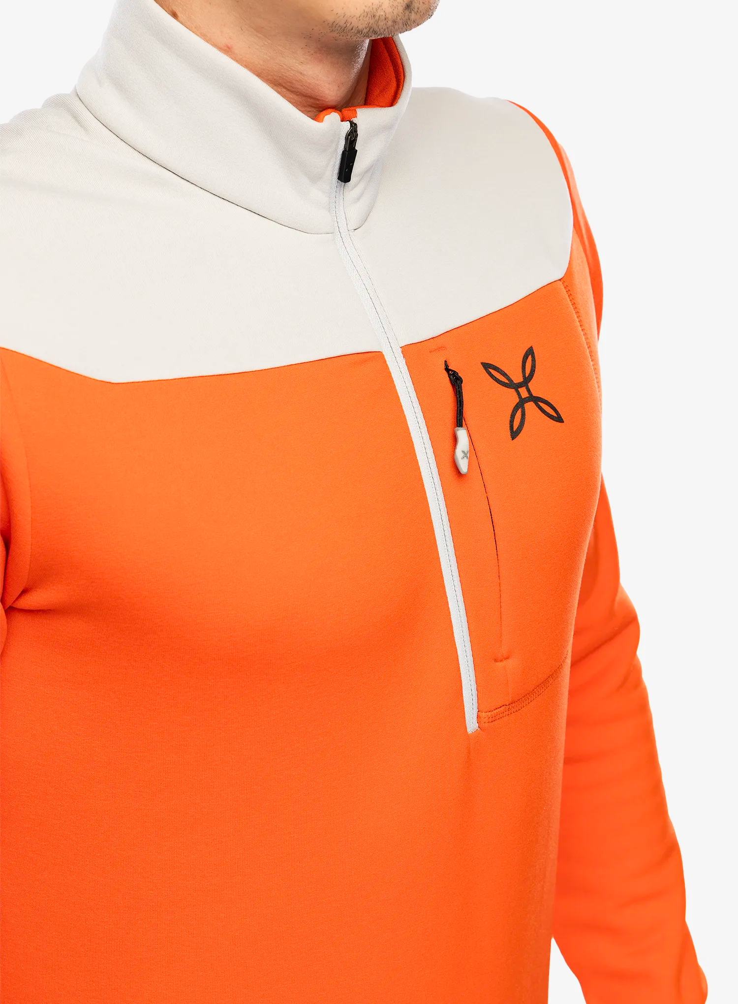 Fleece mikina Montura Altitude Anorak - orange/quiet grey