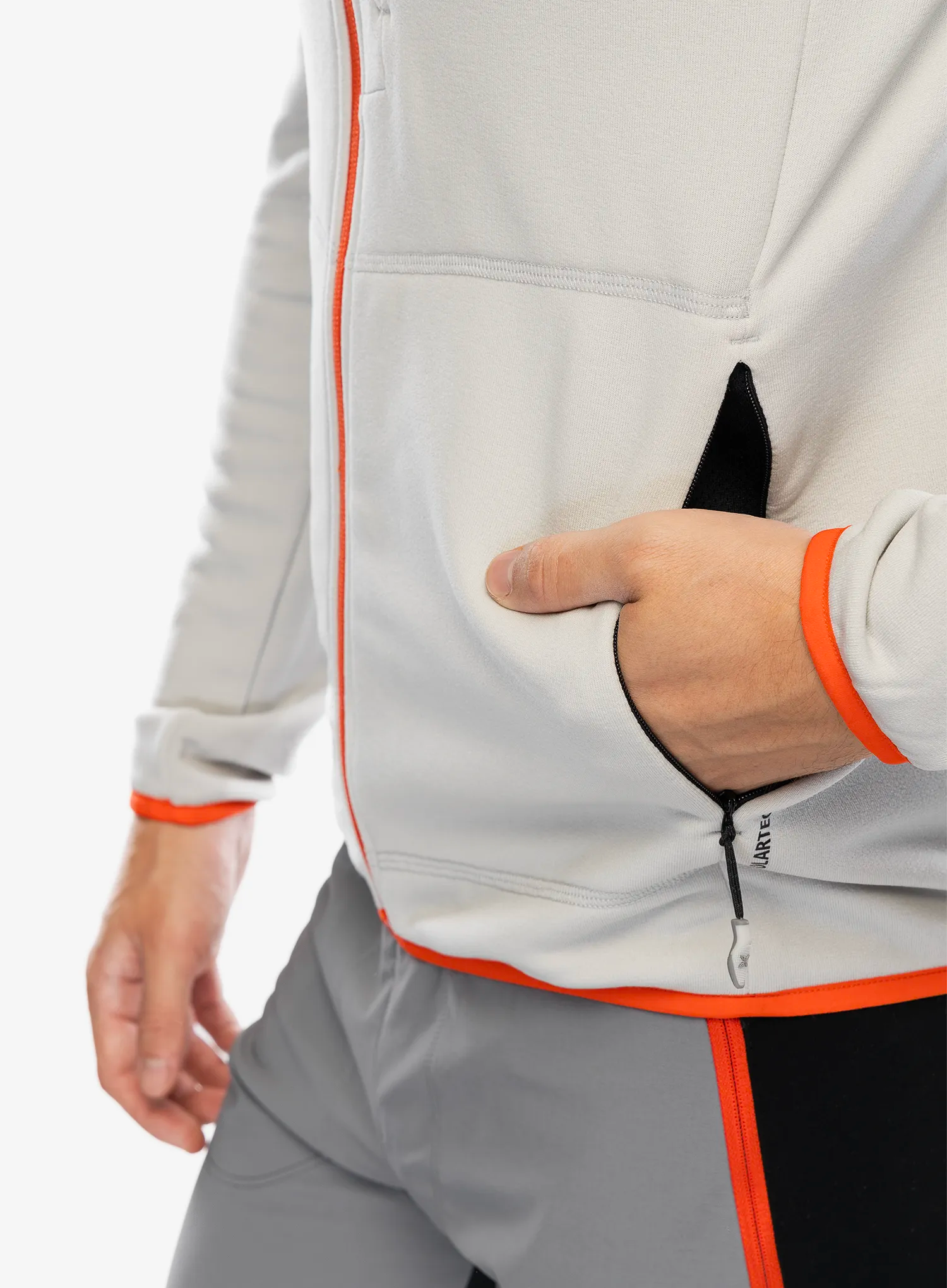 Fleece mikina Montura Altitude Maglia - quiet grey/orange