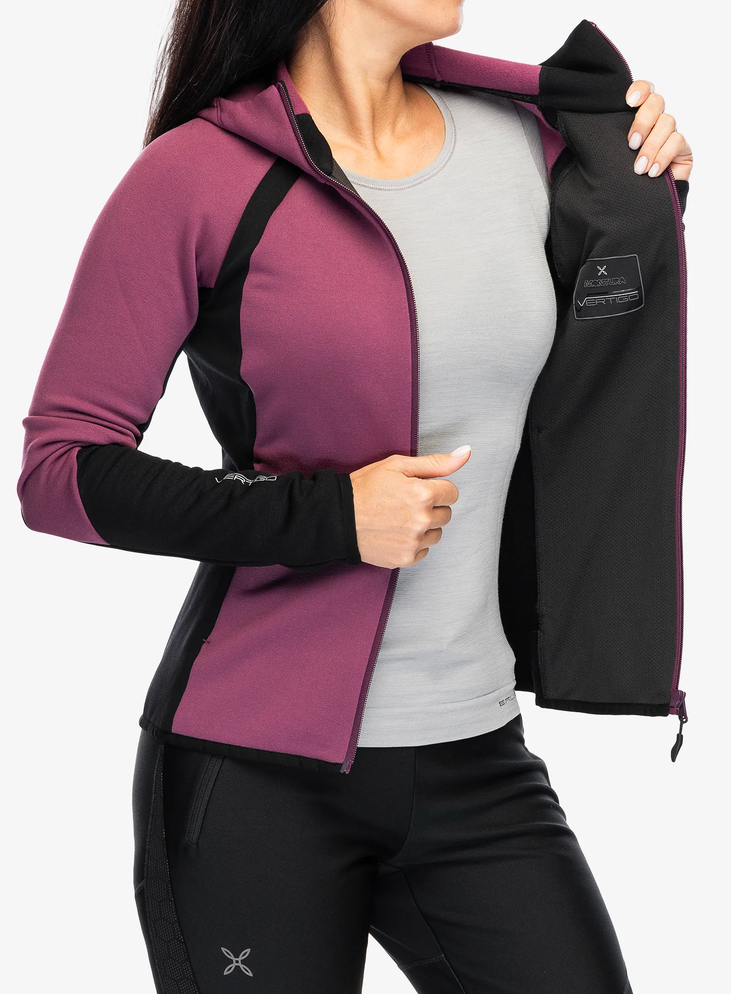 Fleece mikina dámská Montura Altitude Maglia - wine red/light rose