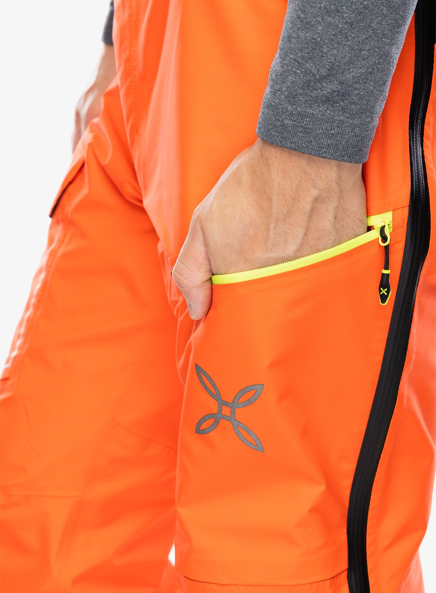 GORE TEX kalhoty Montura Cliff Cover Pants - orange/verde lime