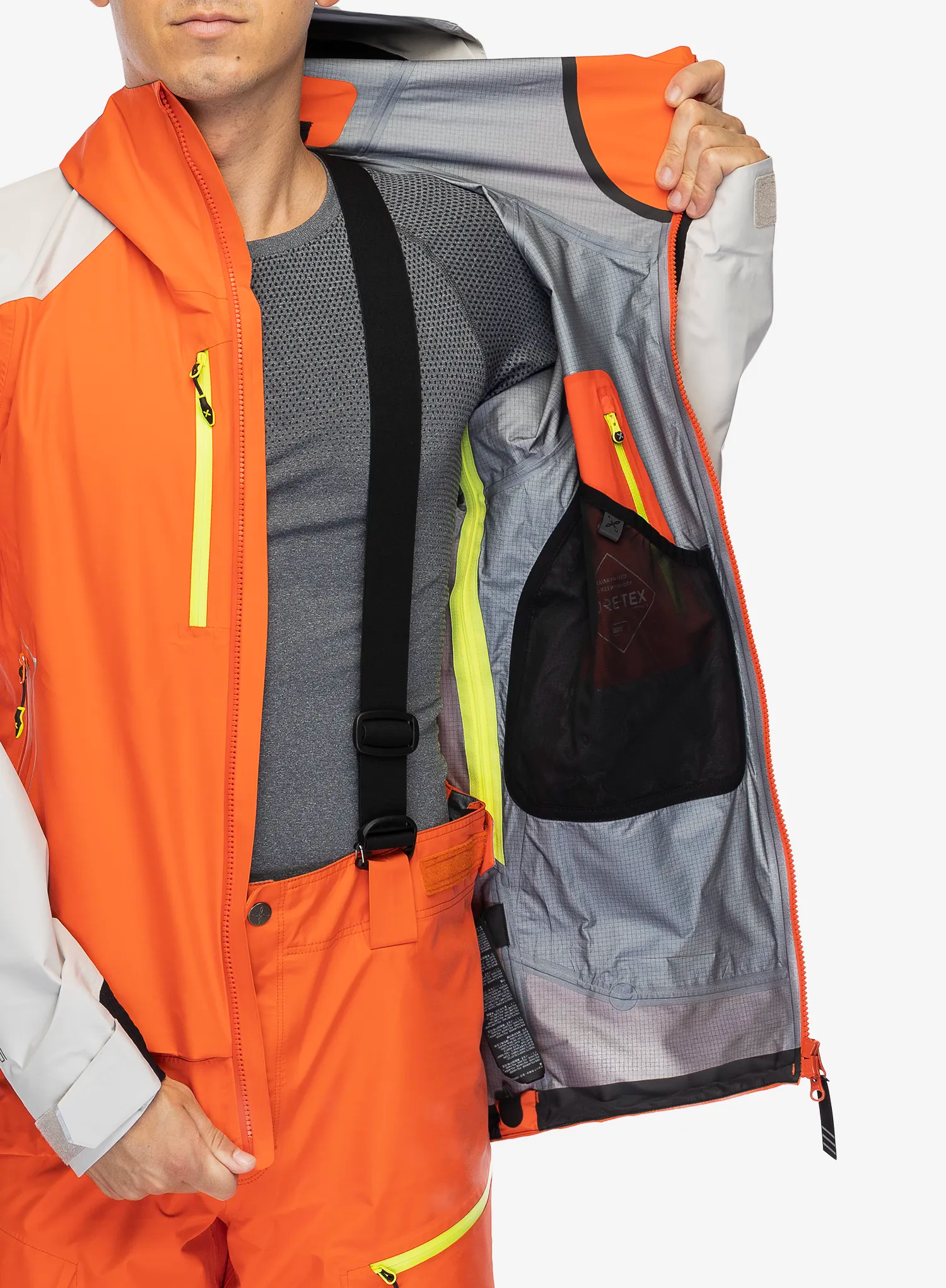 GORE TEX bunda Montura Cliff Jacket - orange/verde lime