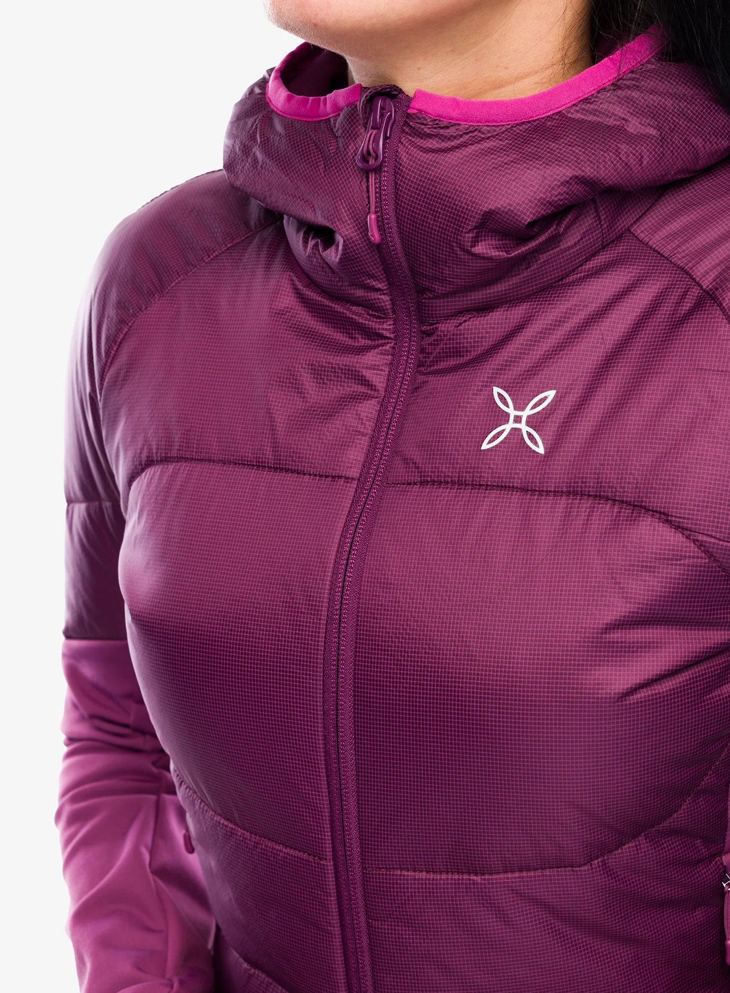 Hybridní bunda dámská Montura Enigma Hybrid Jacket - wine red/baton rouge