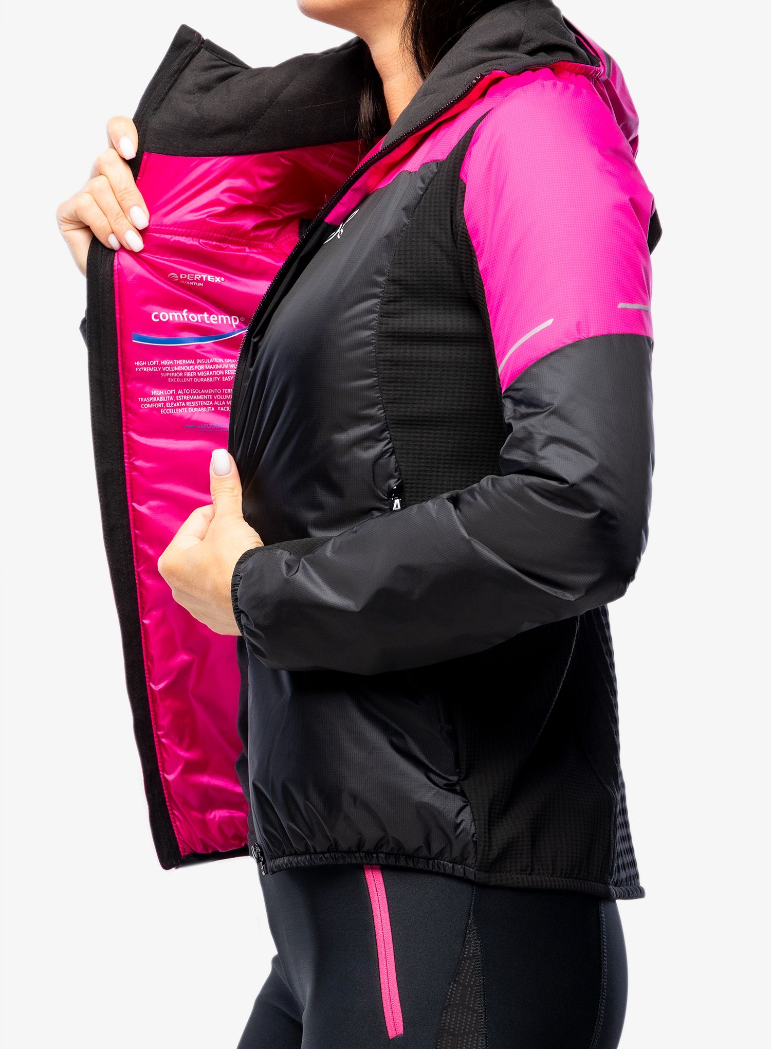 Hybridní bunda dámská Montura Escape Hybrid Jacket - black/intense violet