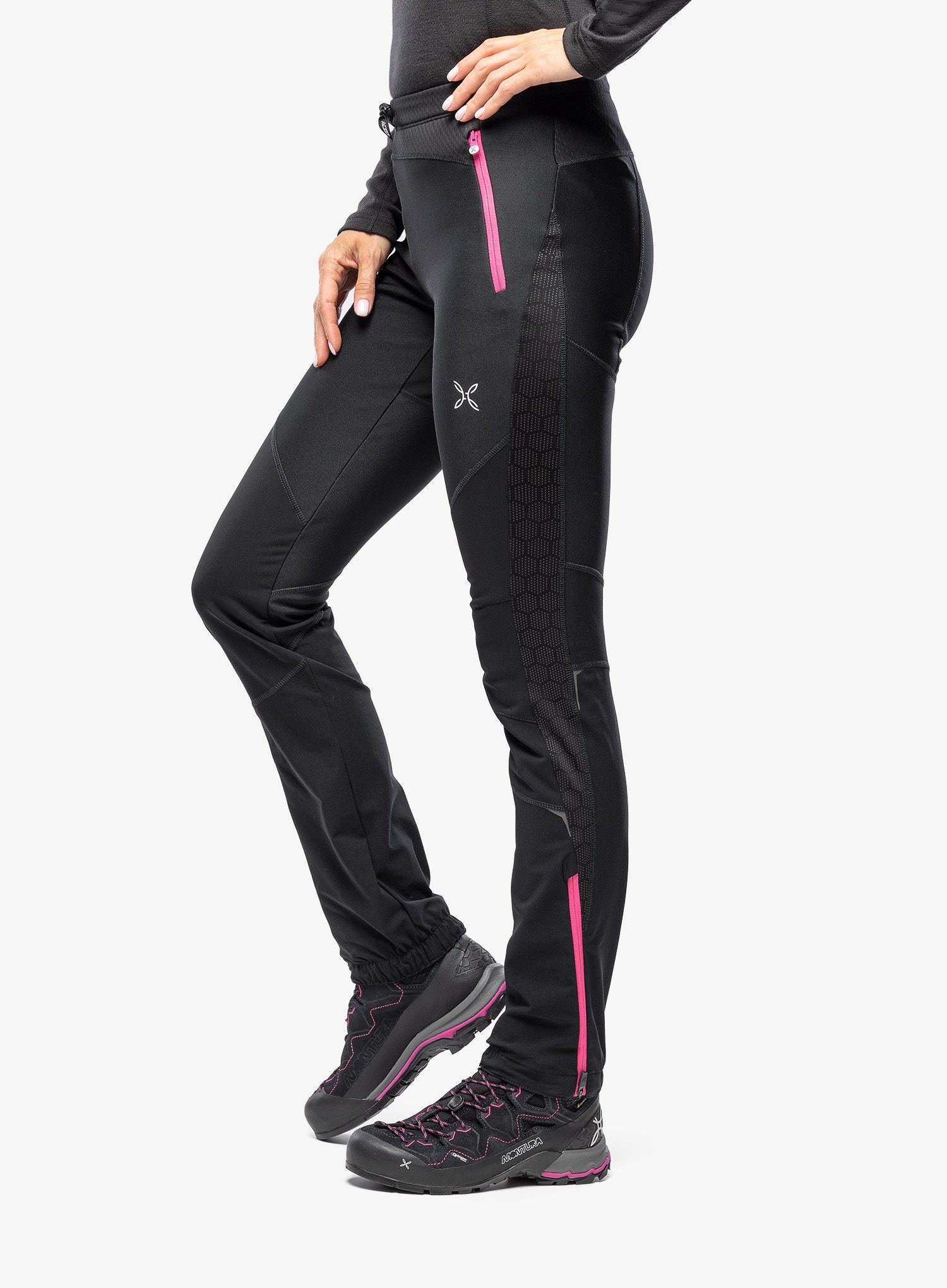 Skialpové kalhoty dámské Montura Evoque 2 Pants - black/intense violet