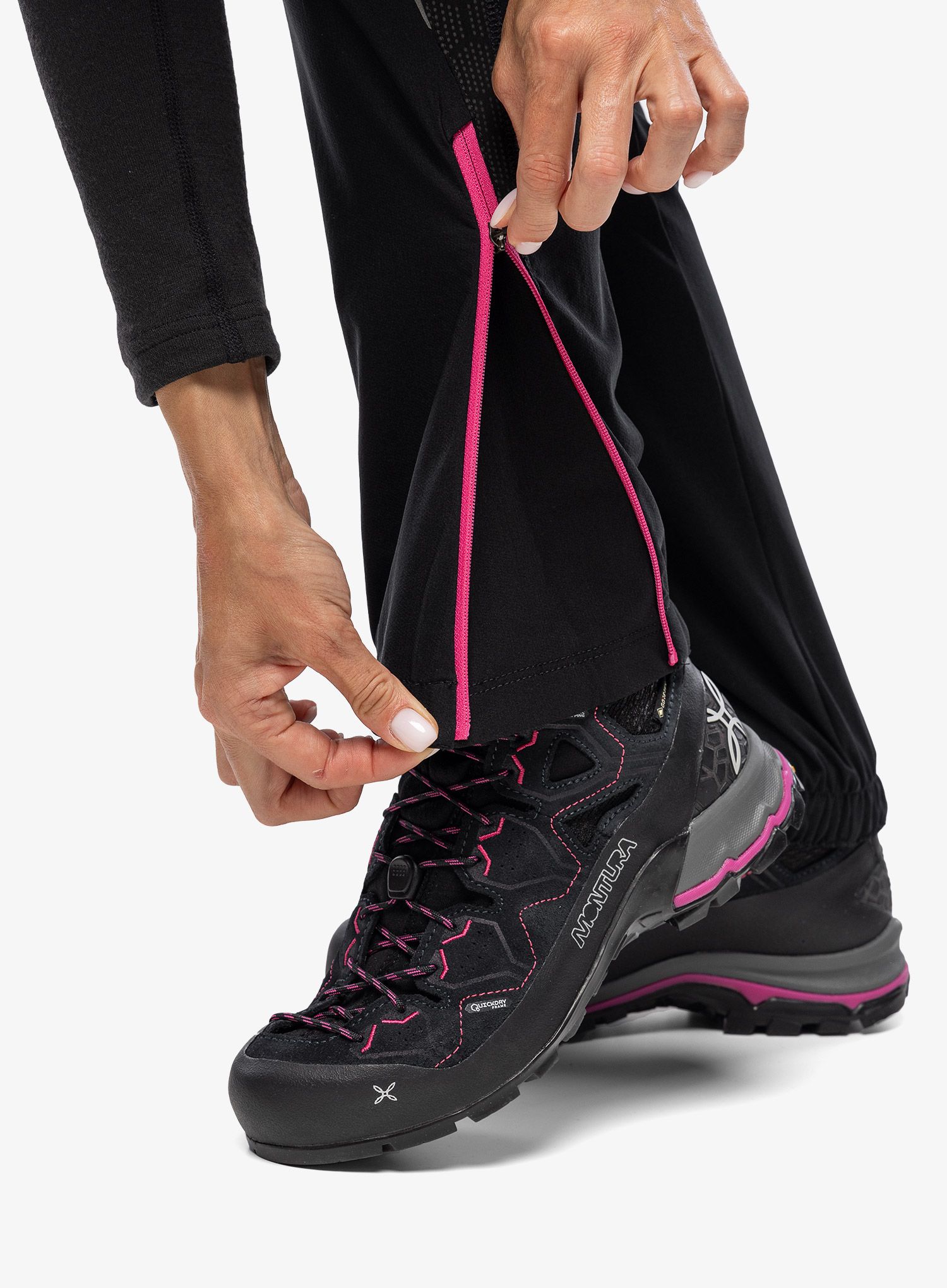 Skialpové kalhoty dámské Montura Evoque 2 Pants - black/intense violet