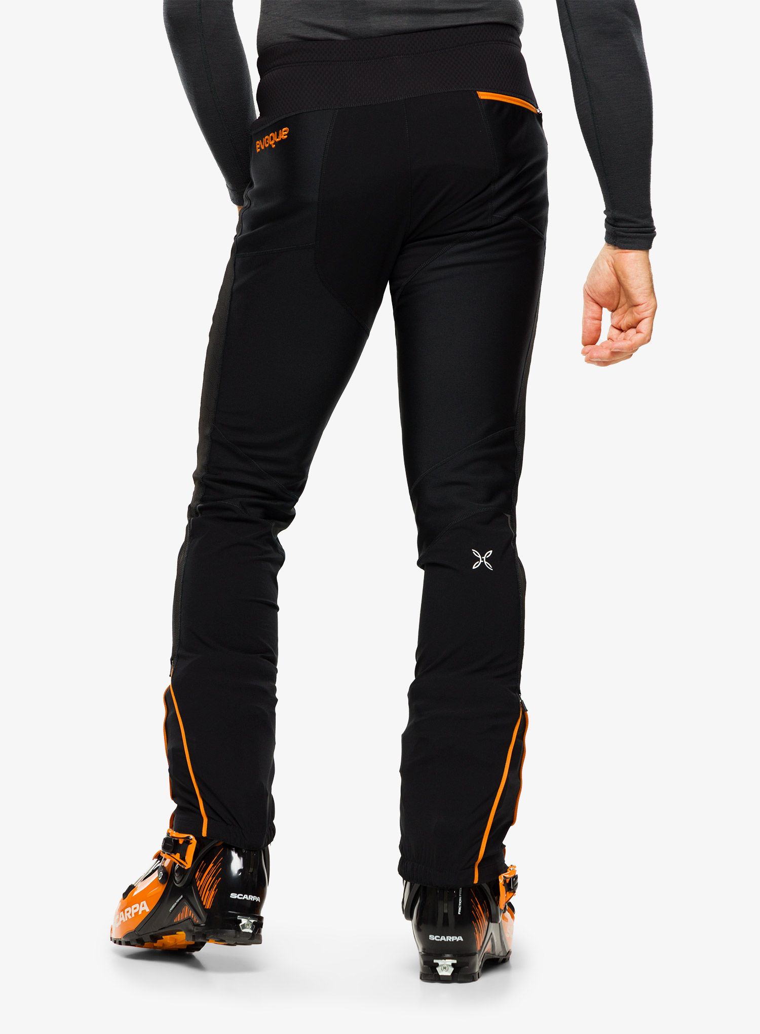 Skialpové kalhoty Montura Evoque 2 Pants - black/mandarine