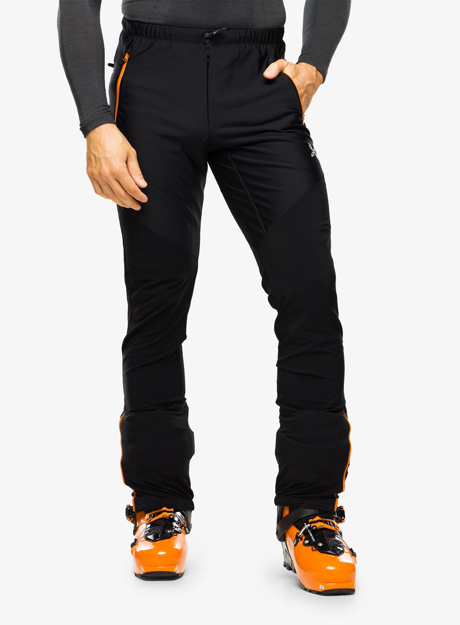 Skialpové kalhoty Montura Evoque 2 Pants - black/mandarine