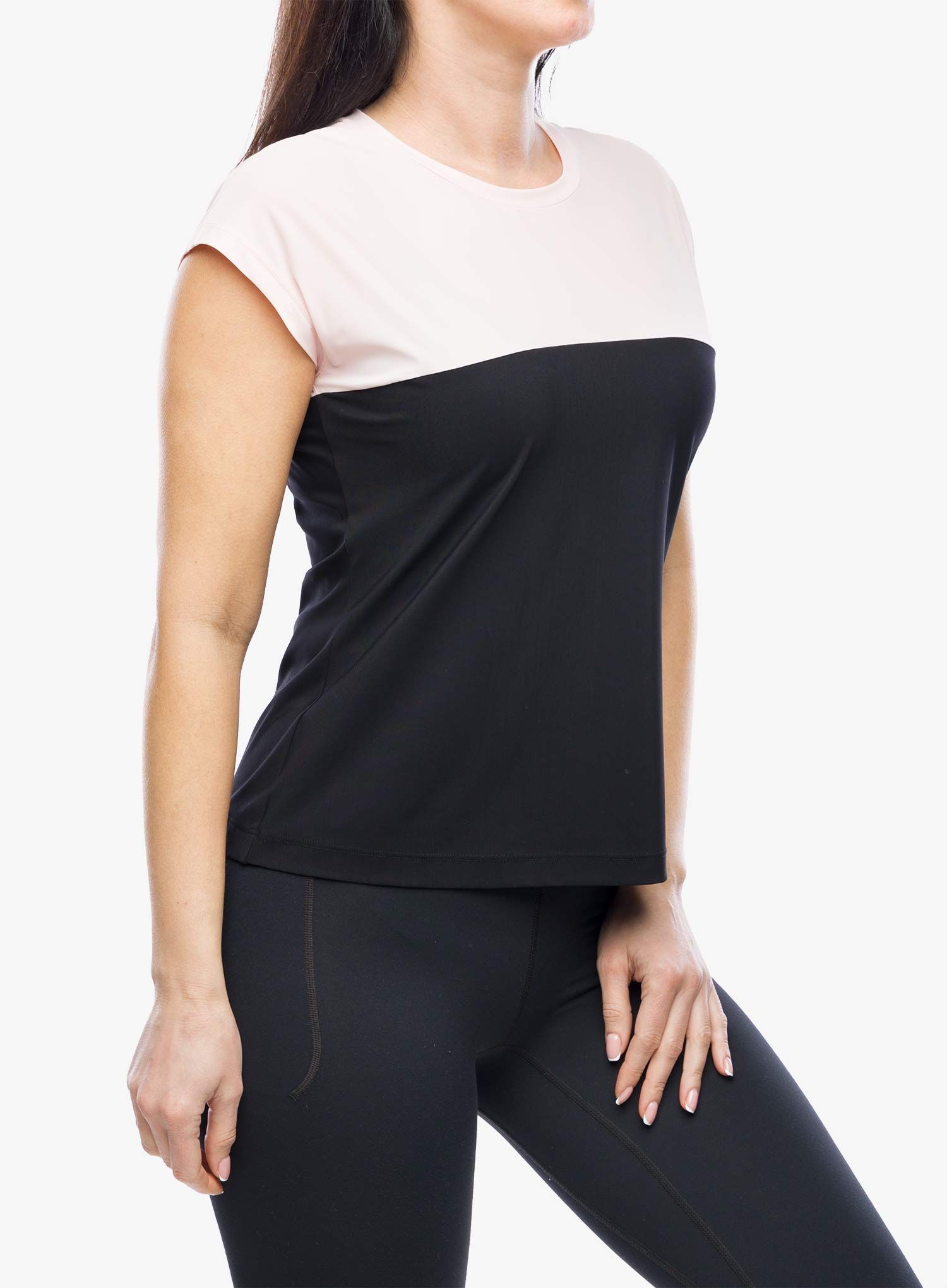 Dámské rychleschnoucí triko Montura Felicity Color T-Shirt - black/light rose