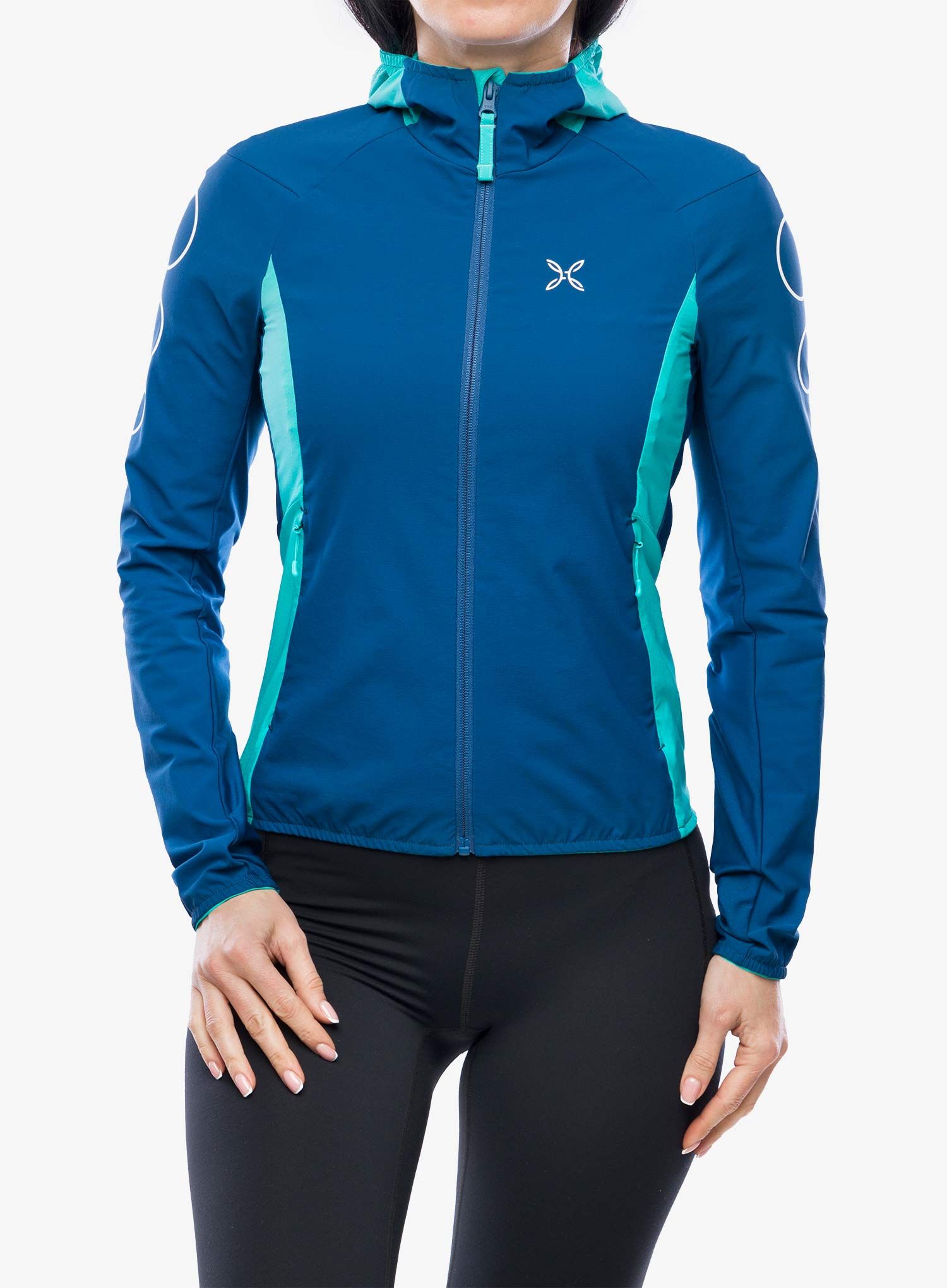 Bunda na běhání dámská Montura Flash Sky Jacket - deep blue/light blue