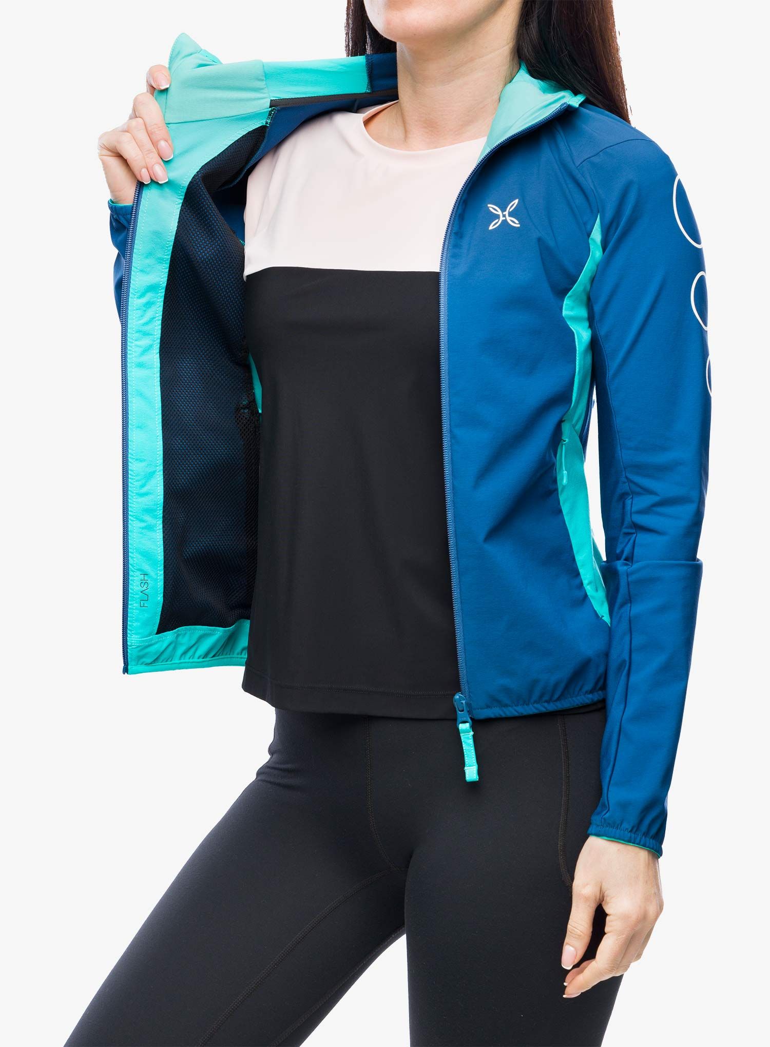 Bunda na běhání dámská Montura Flash Sky Jacket - deep blue/light blue
