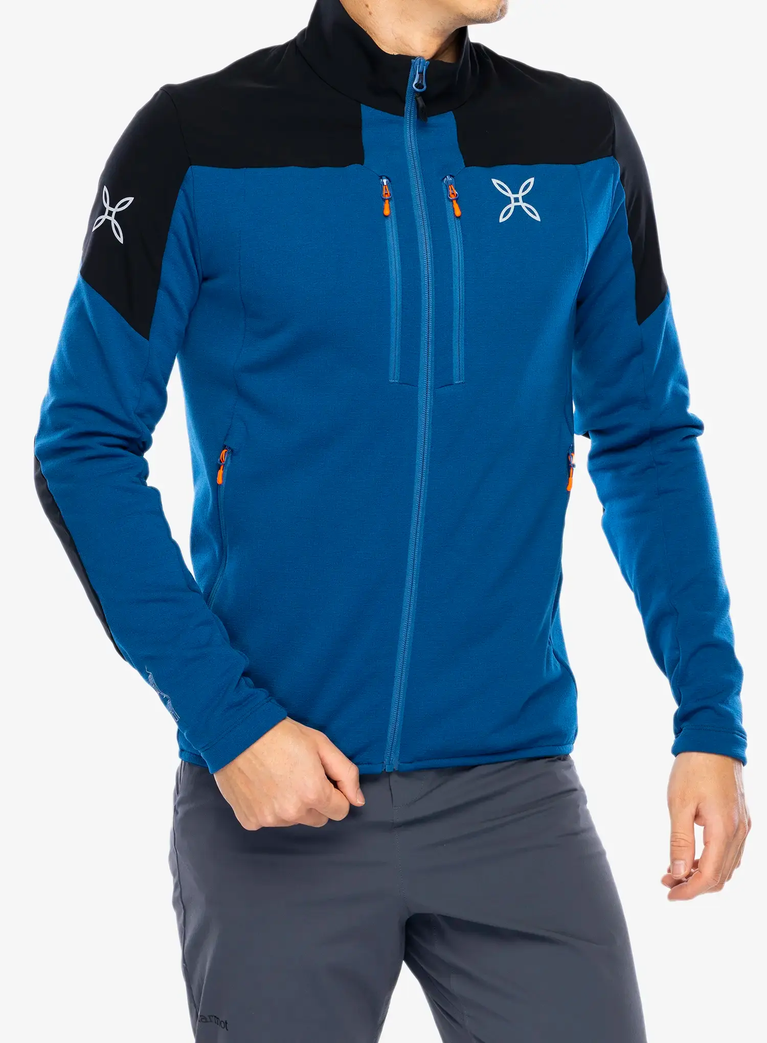 Rozepínací mikina Montura Force Maglia - deep blue/orange
