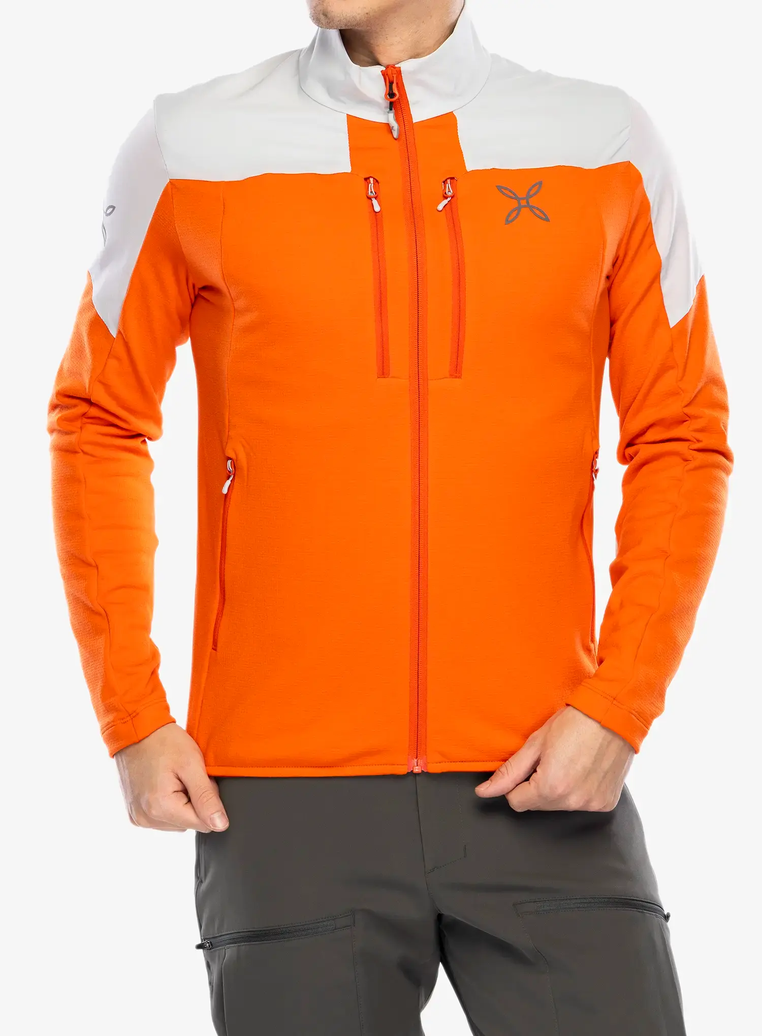 Mikina bez kapuce Montura Force Maglia - orange/quiet grey