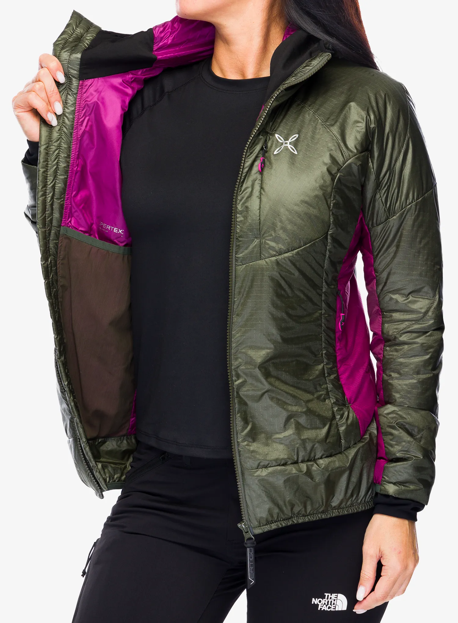Zateplená bunda dámská Montura Force Primaloft Jacket - sage green/wine red