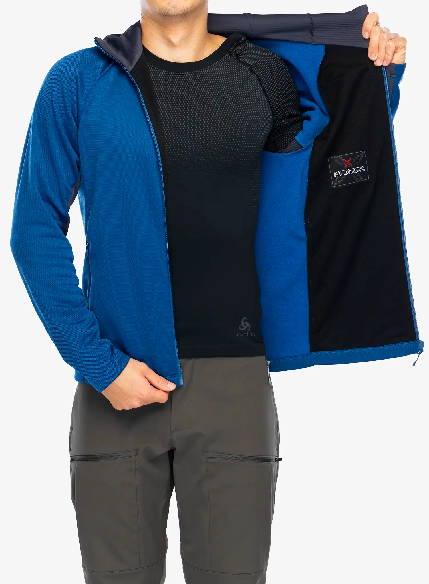 Fleece mikina Montura Groove Maglia - deep blue/graphite blue