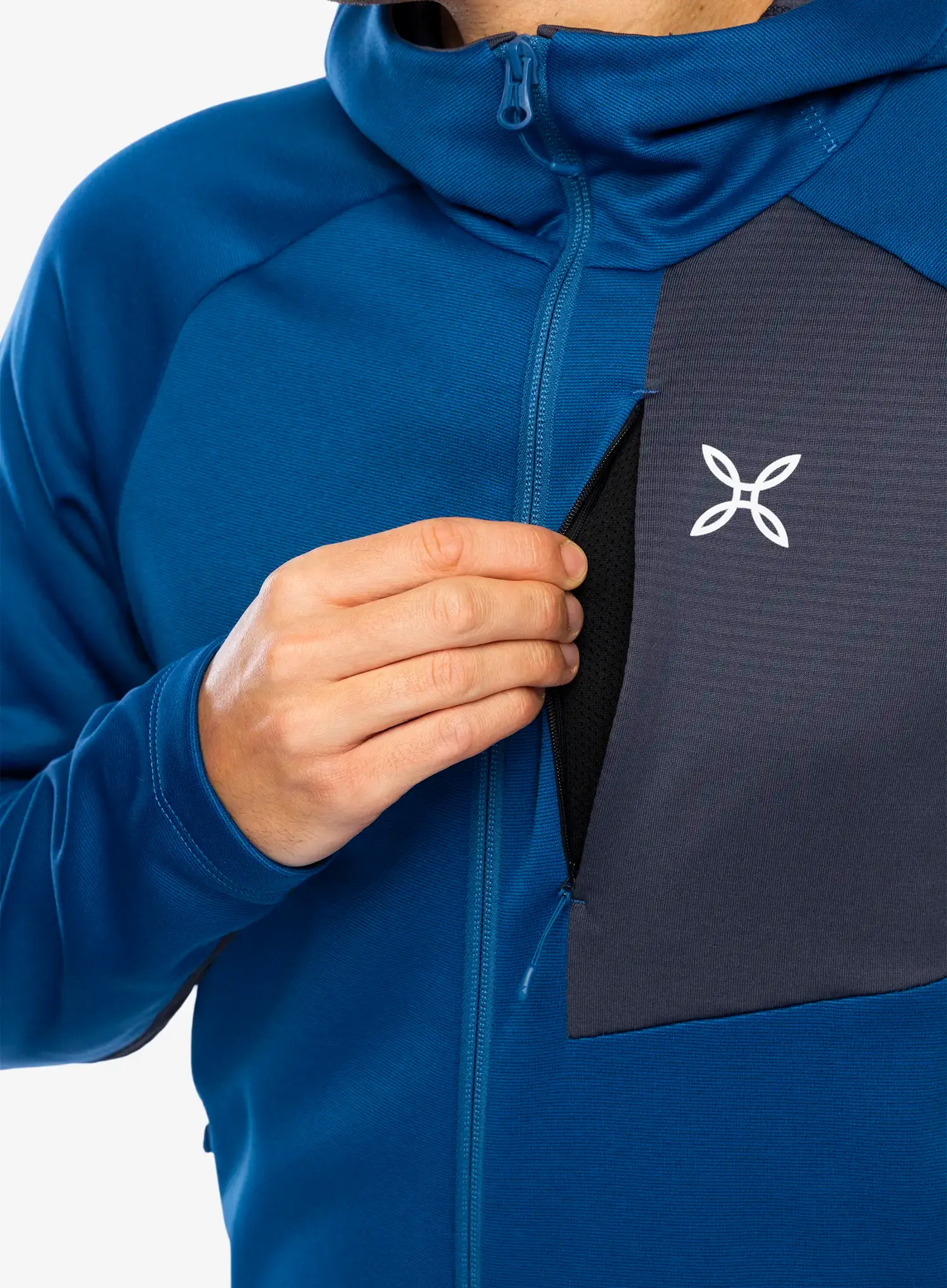 Fleece mikina Montura Groove Maglia - deep blue/graphite blue