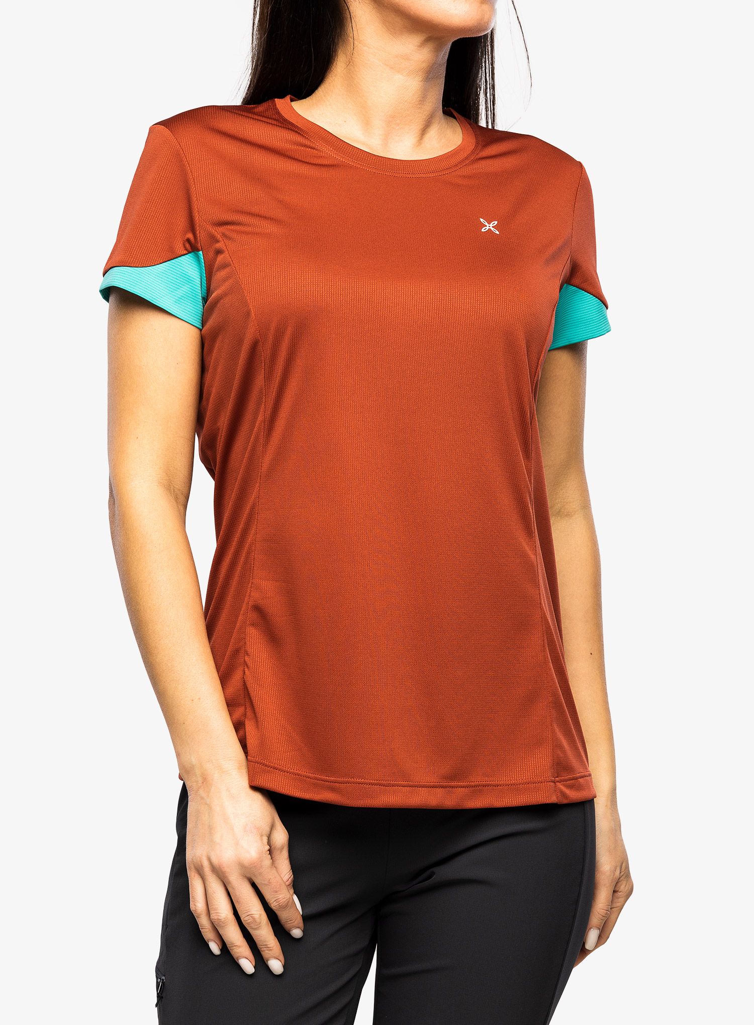 Dámské rychleschnoucí triko Montura Join T-Shirt - tobacco/care blue