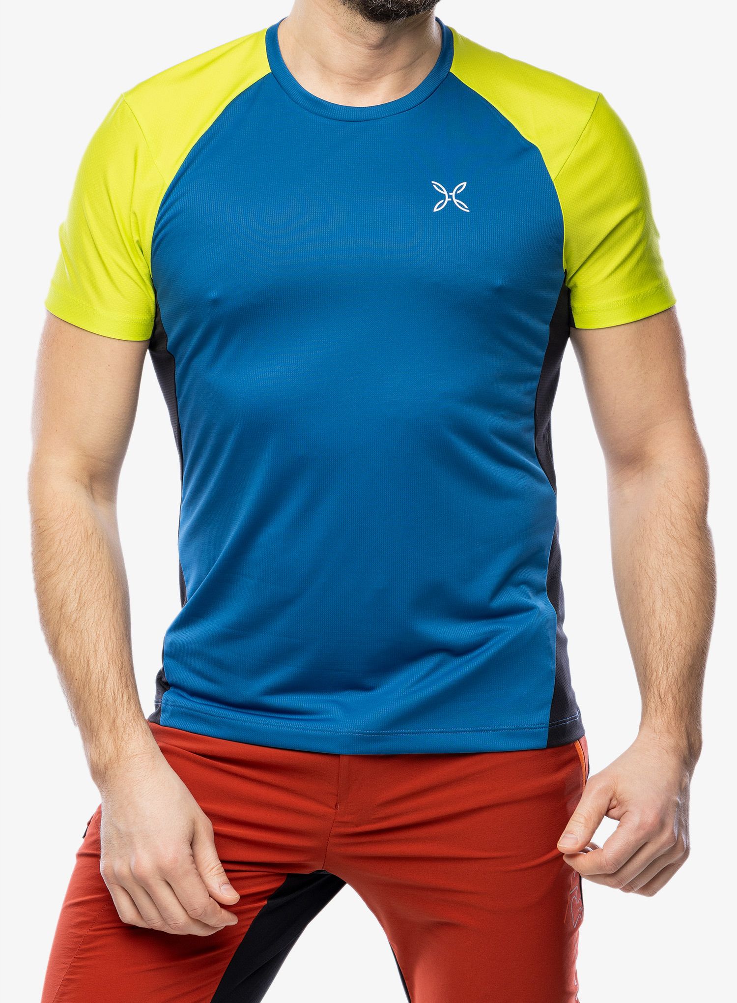 Rychleschnoucí triko Montura Join T-shirt - deep blue/lime green