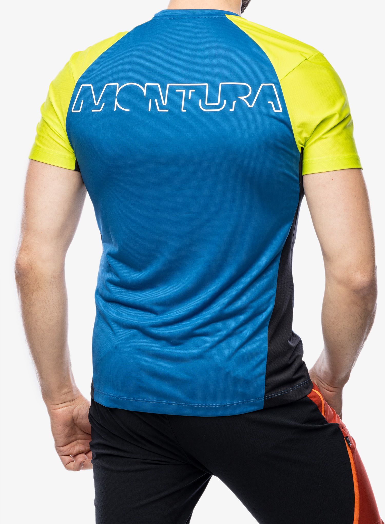 Rychleschnoucí triko Montura Join T-shirt - deep blue/lime green