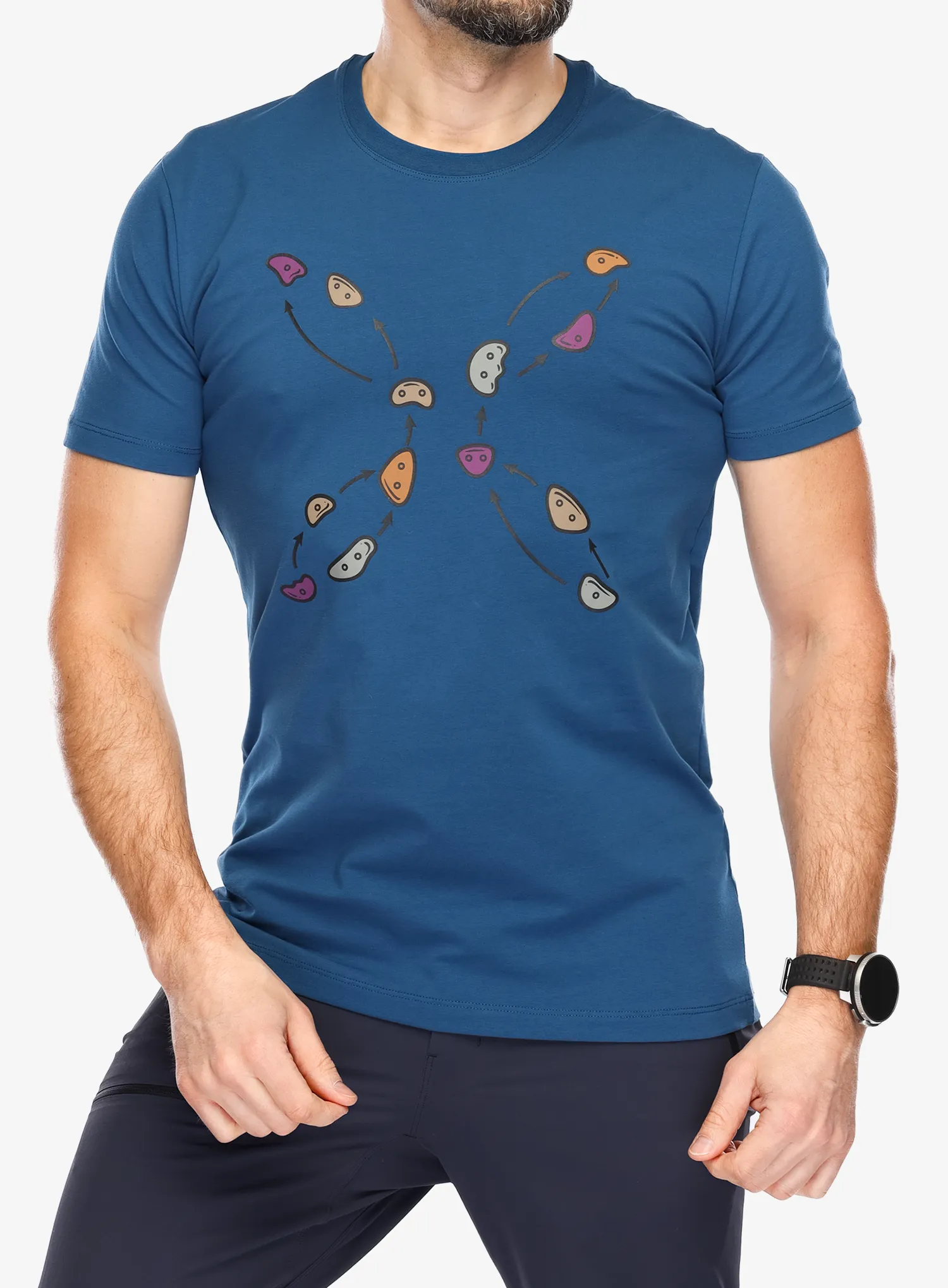 Tričko s potiskem Montura Jugs T-Shirt - deep blue