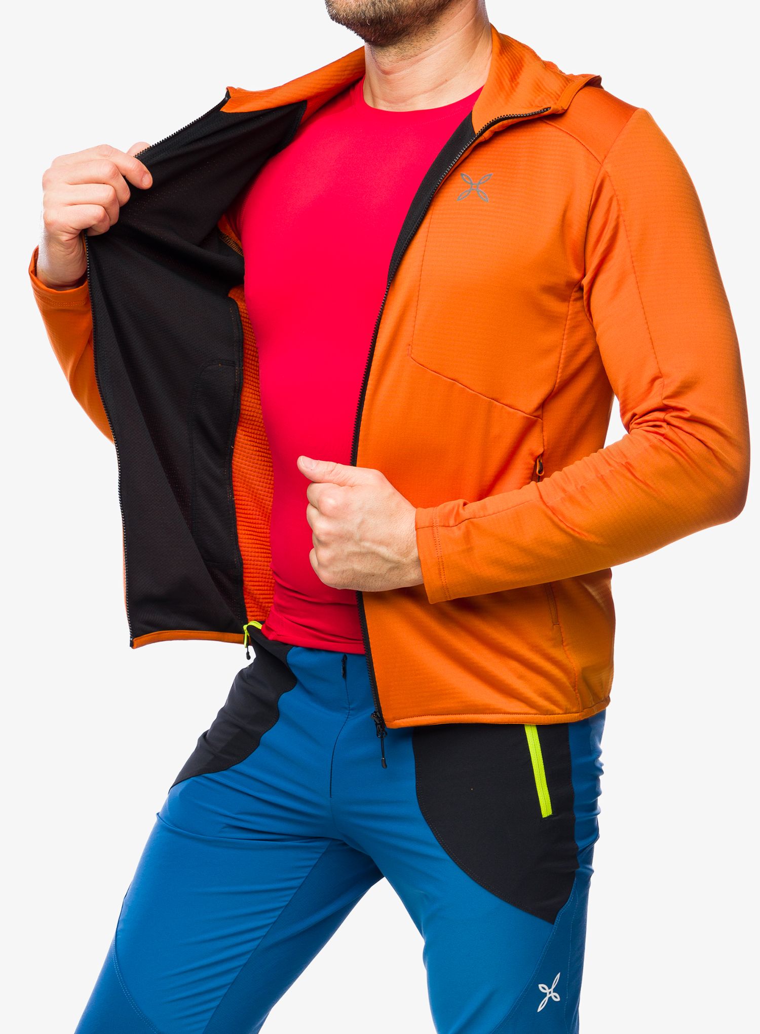 Rozepínací mikina Montura Kristall Maglia - mandarine