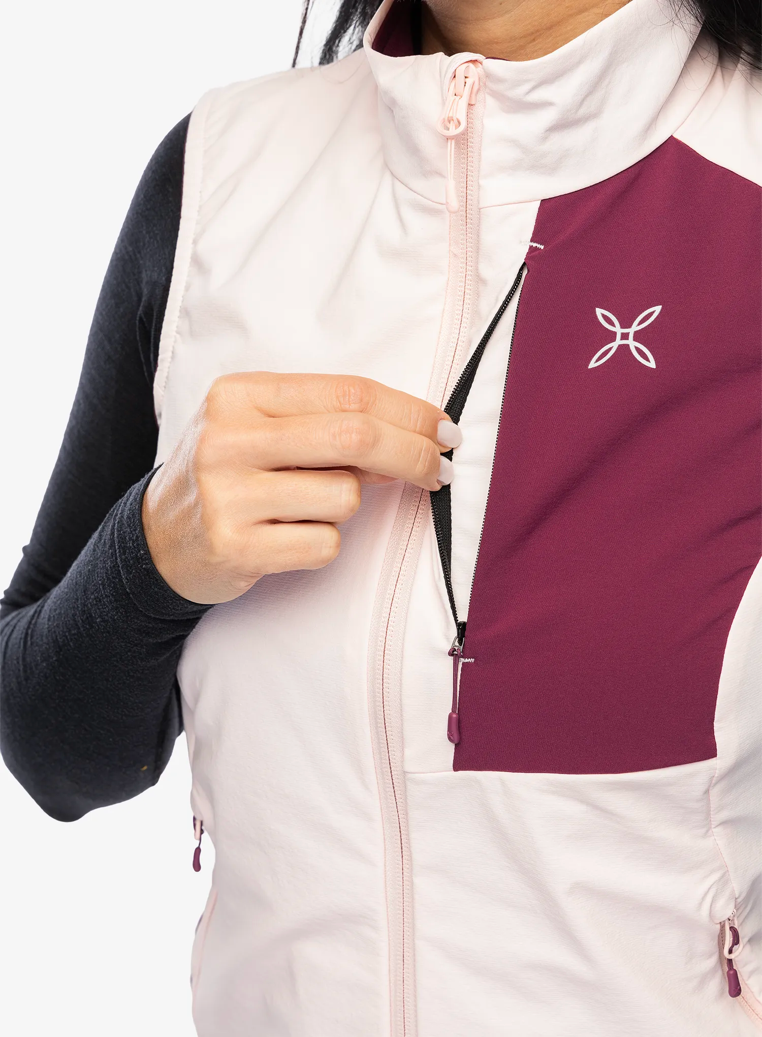 Vesta dámská Montura Peak Vest - light rose/wine red