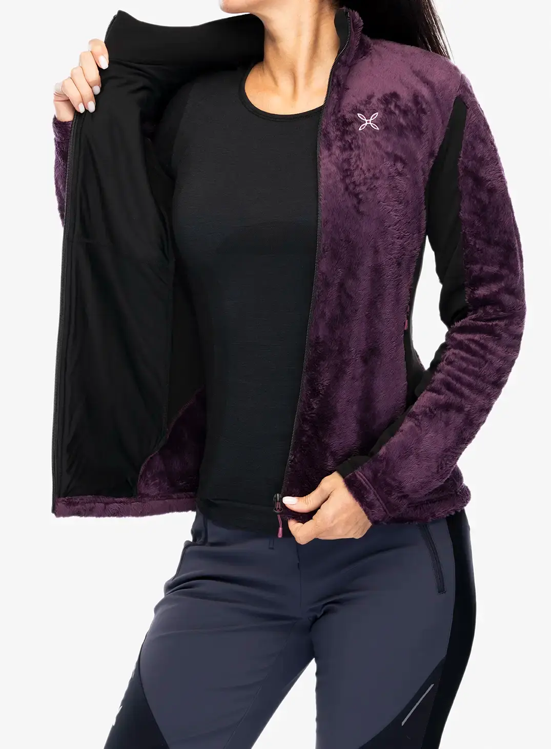 Fleecová mikina dámská Montura Polar Style Jacket - wine red