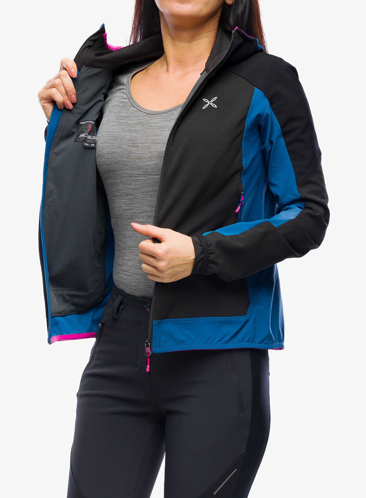 Dámská bunda Montura Premium Wind Conf.Fit Jacket - black/deep blue