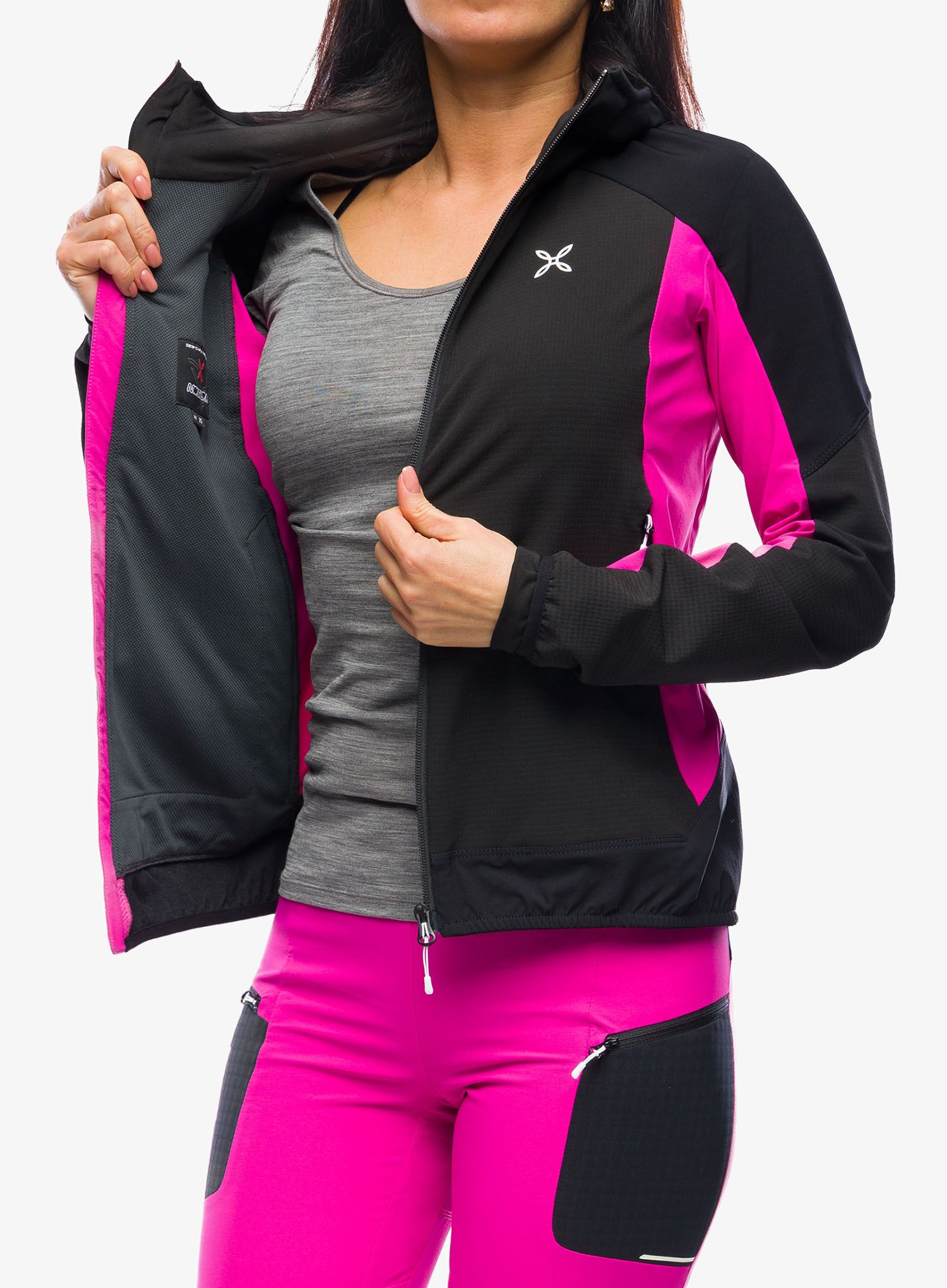 Softshellová bunda dámská Montura Premium Wind Conf.Fit Jacket - black/intense violet