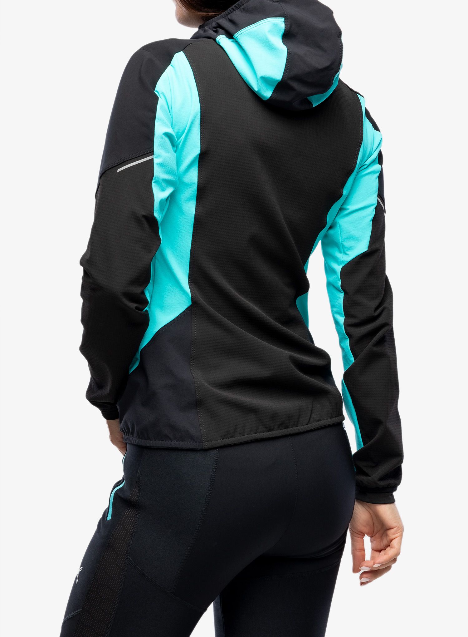 Softshellová bunda dámská Montura Premium Wind Hoody Jacket - black/light blue