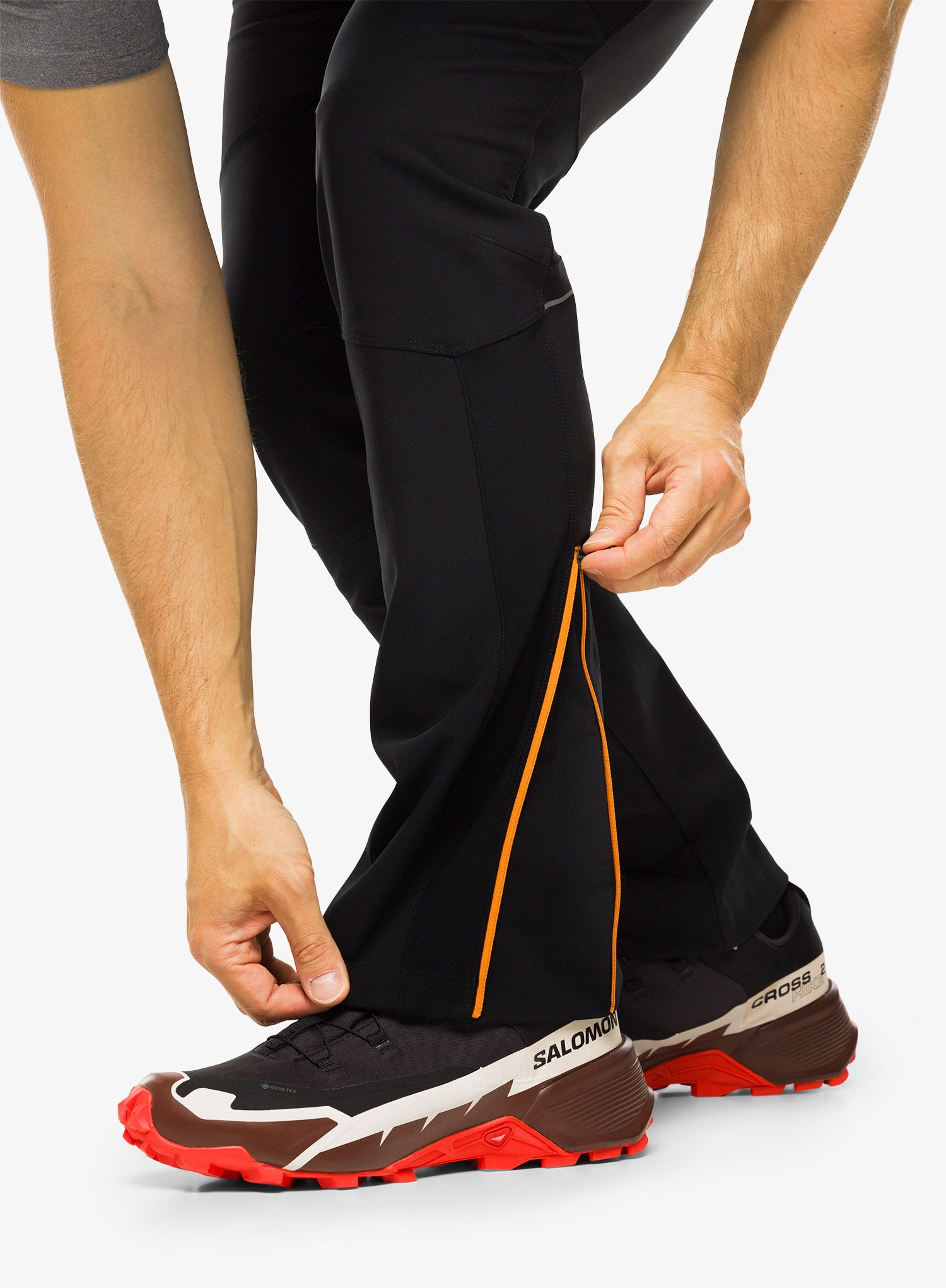 Softshell kalhoty Montura Presanella Pants - black/mandarine