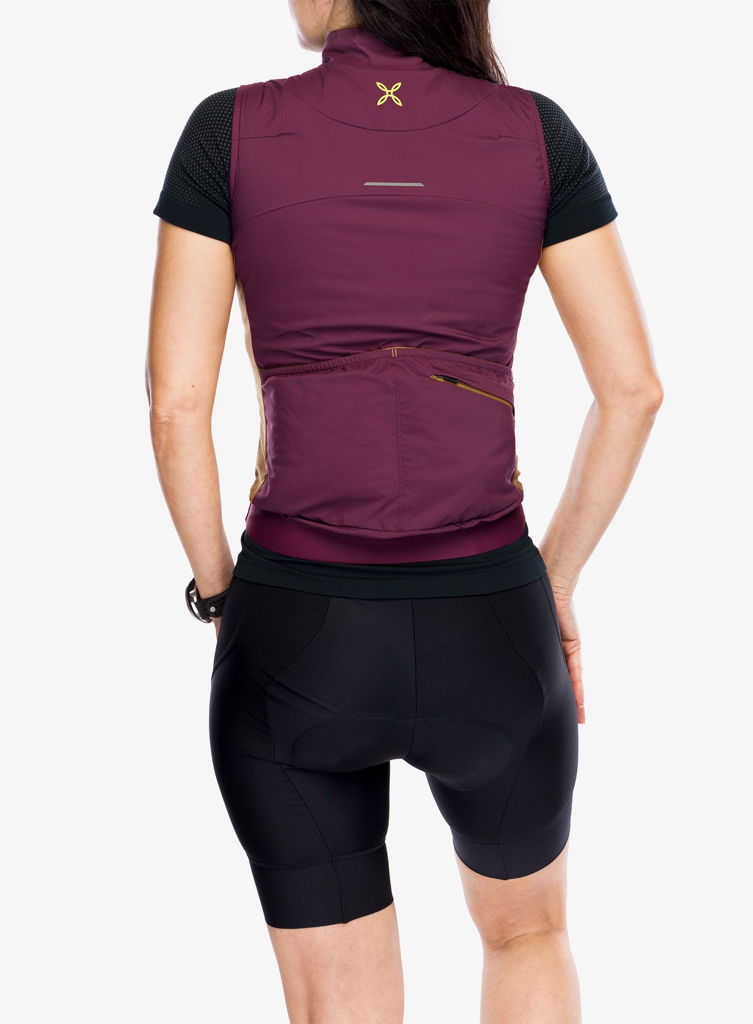 Dámská cyklistická vesta Montura Rando Cycling Alpha Vest - wine red/camel