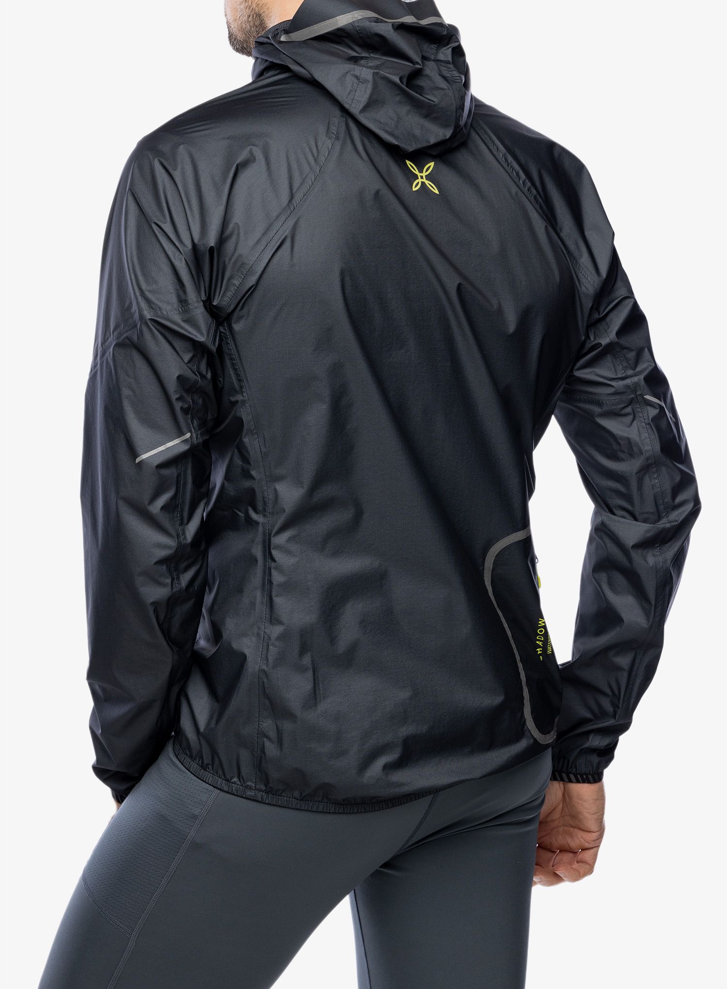 Bunda na běhání Montura Shadow Jacket - black/lime green