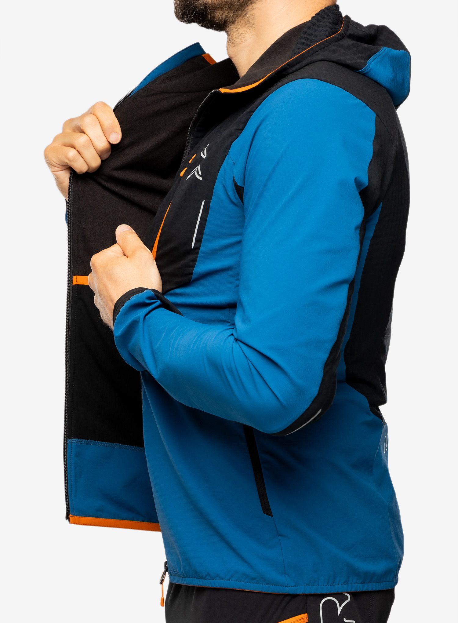Bunda na skialpinismus Montura Ski Style Hooded Jacket - deep blue/mandarine