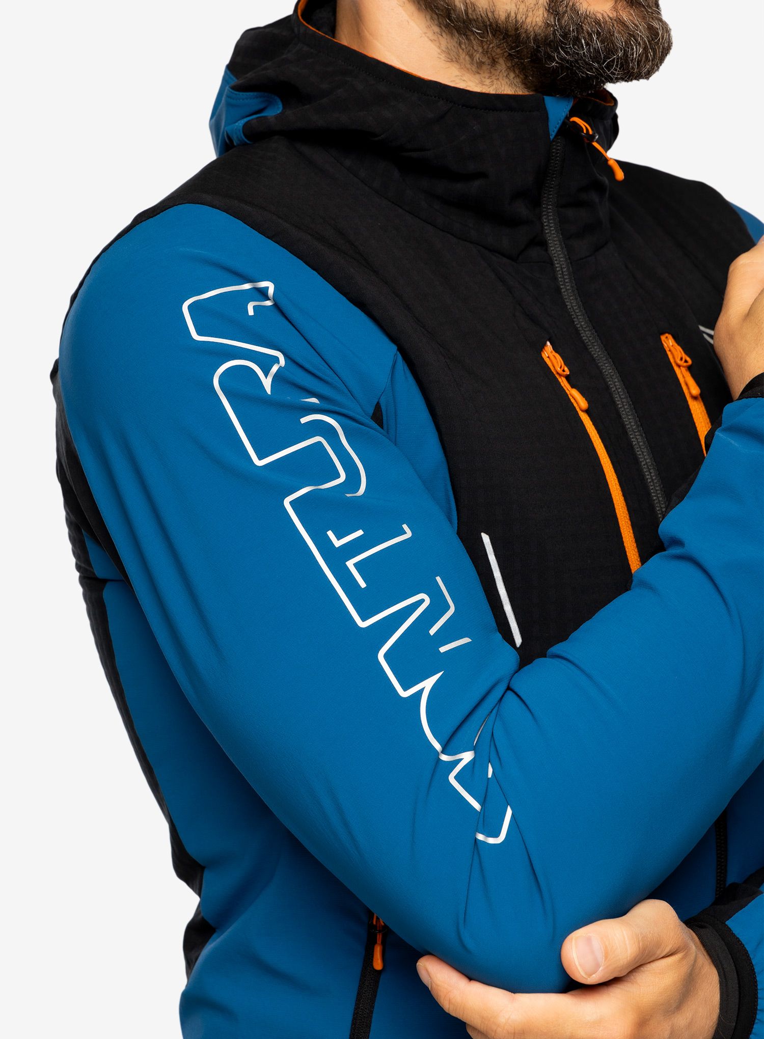 Bunda na skialpinismus Montura Ski Style Hooded Jacket - deep blue/mandarine