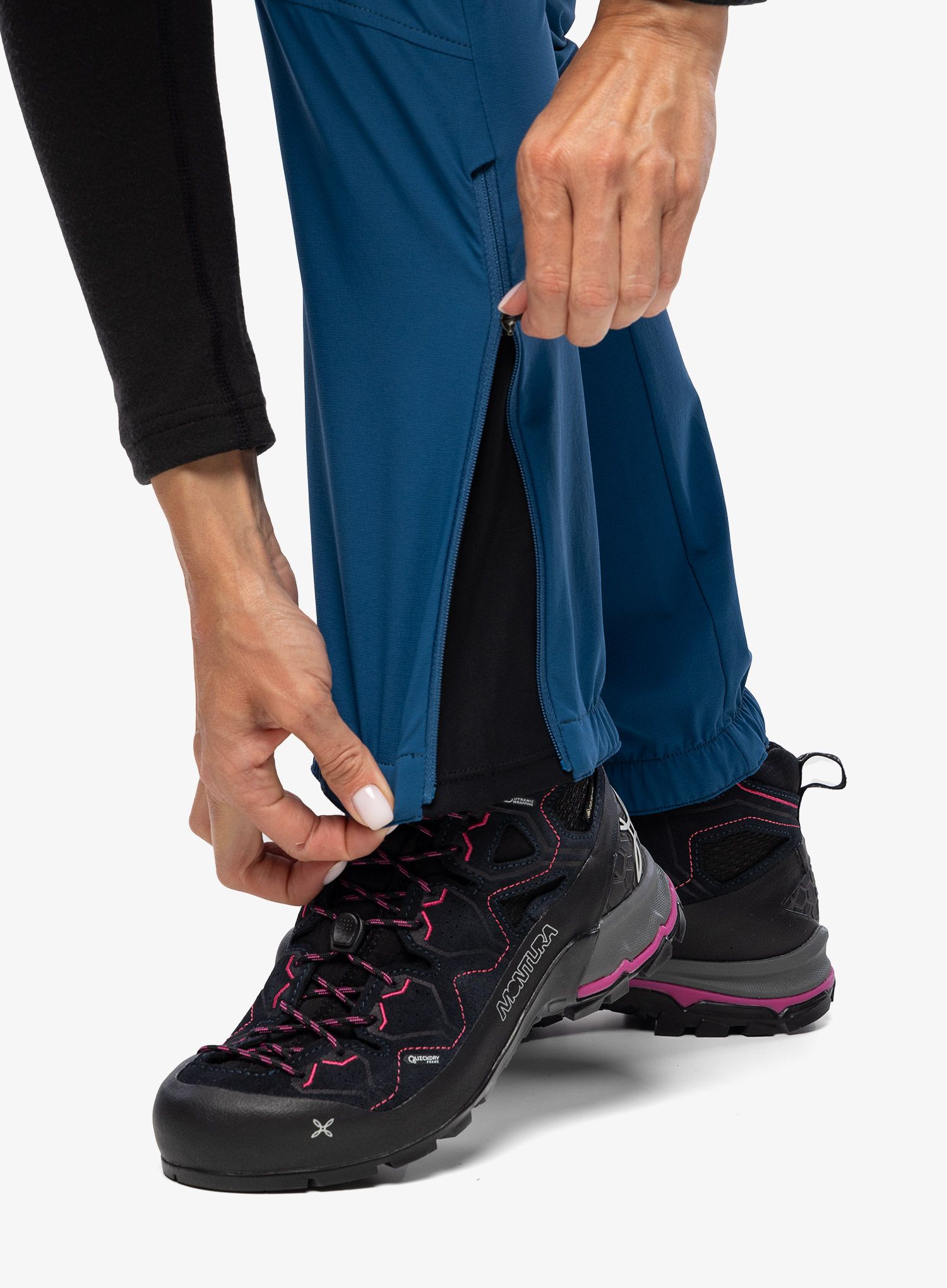 Běžecké kalhoty dámské Montura Ski Style Pants - deep blue/yellow fluo