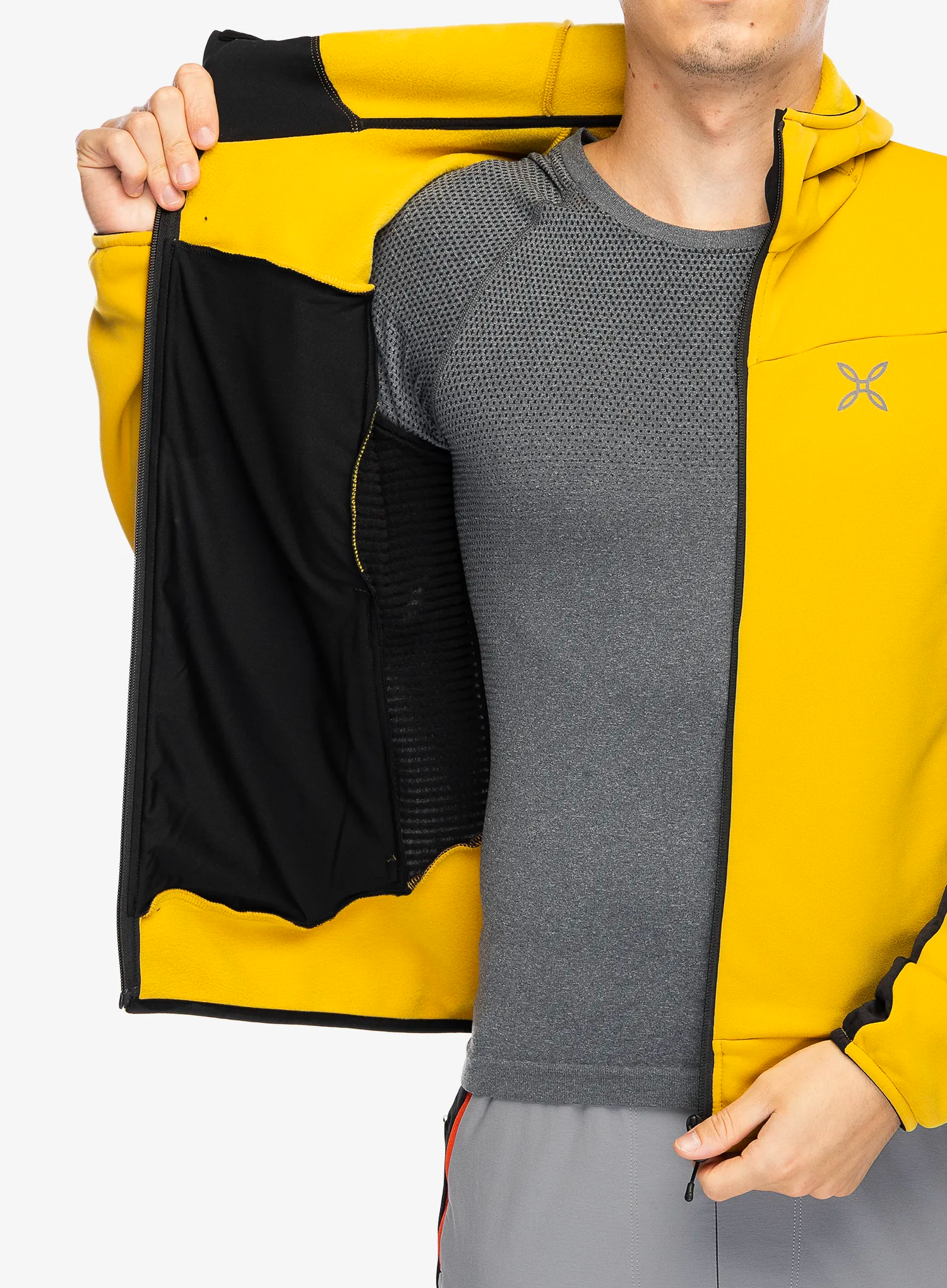 Rozepínací mikina Montura Sky Plus 2 Maglia - mustard