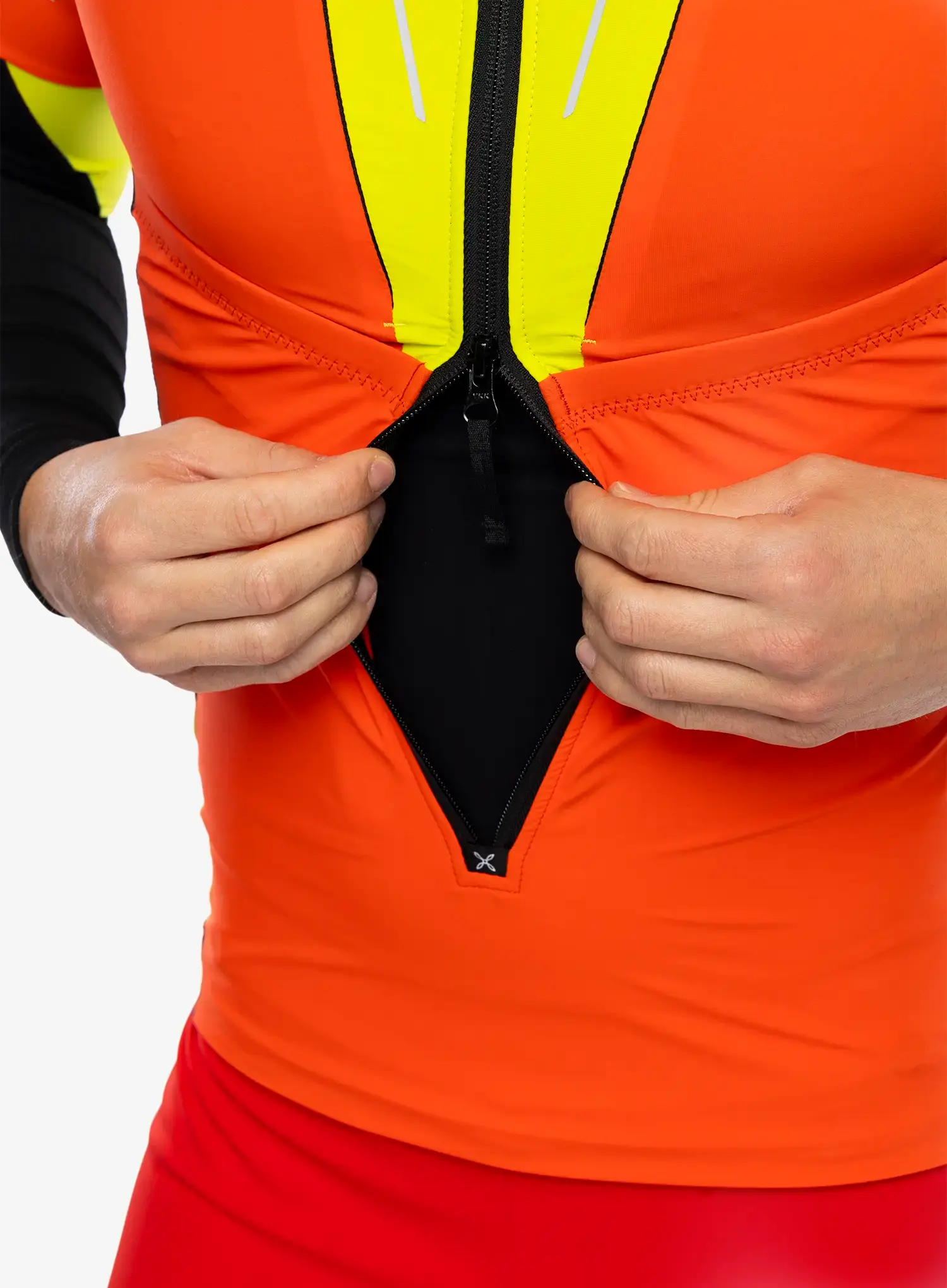 Mikina bez kapuce Montura Slick 2 Maglia - orange/lime green
