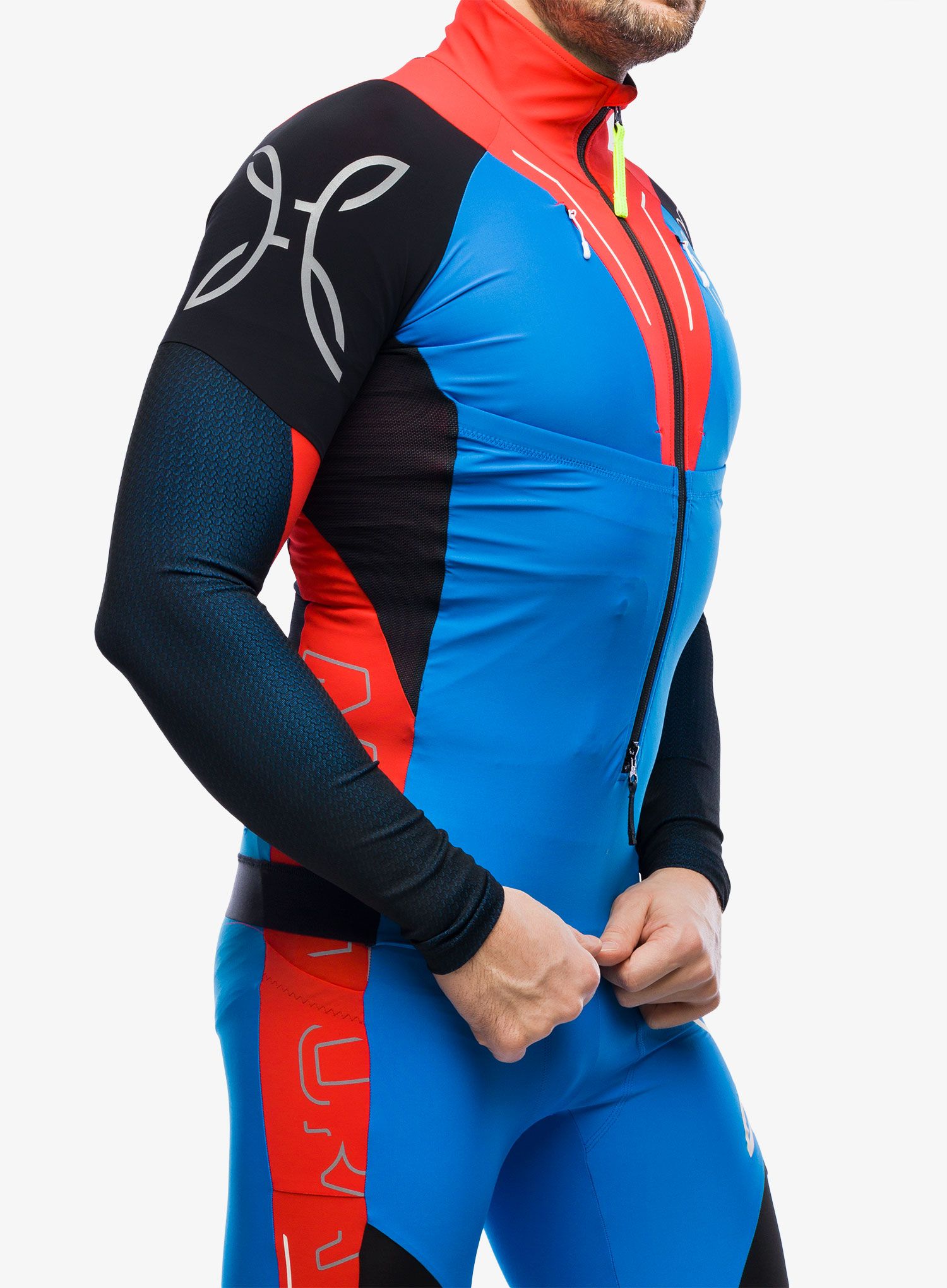 Pánská mikina Montura Slick Maglia - bright blue/power red