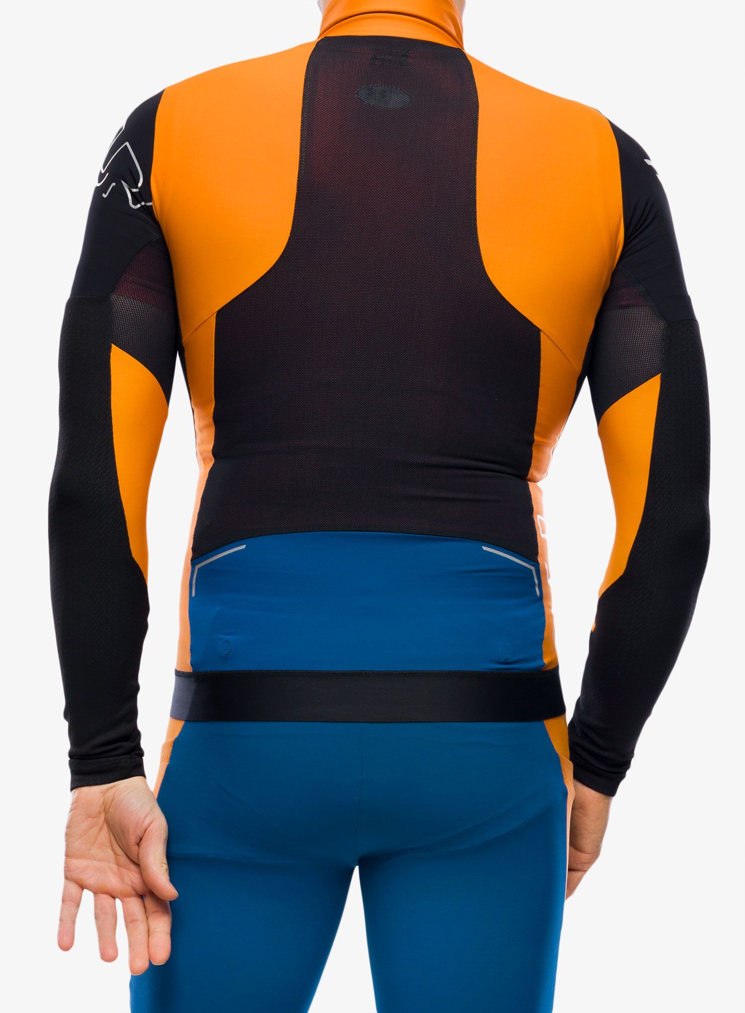 Mikina bez kapuce Montura Slick Maglia - deep blue/mandarine