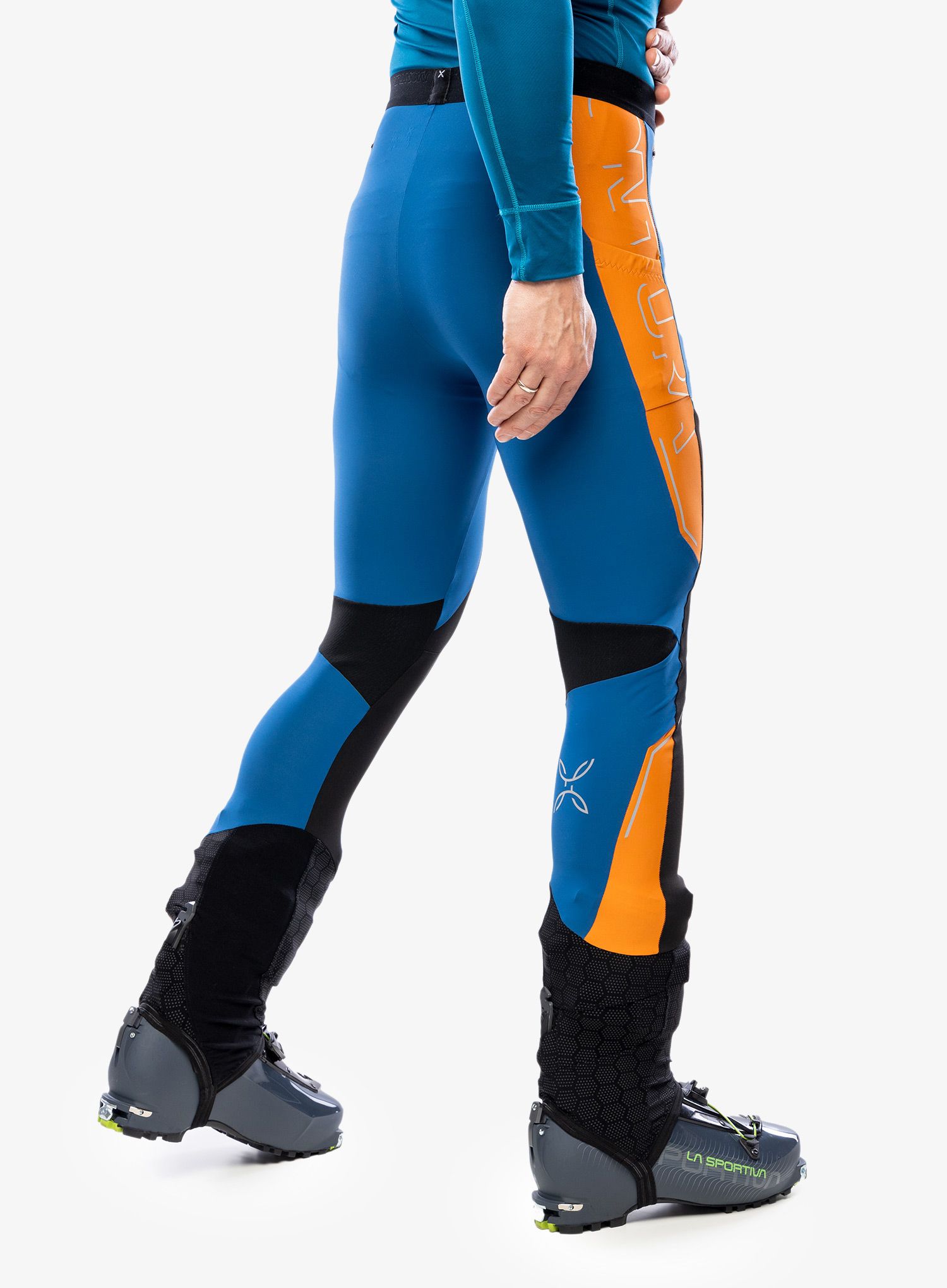 Kalhoty na skialpy Montura Slick Pants - deep blue/mandarine
