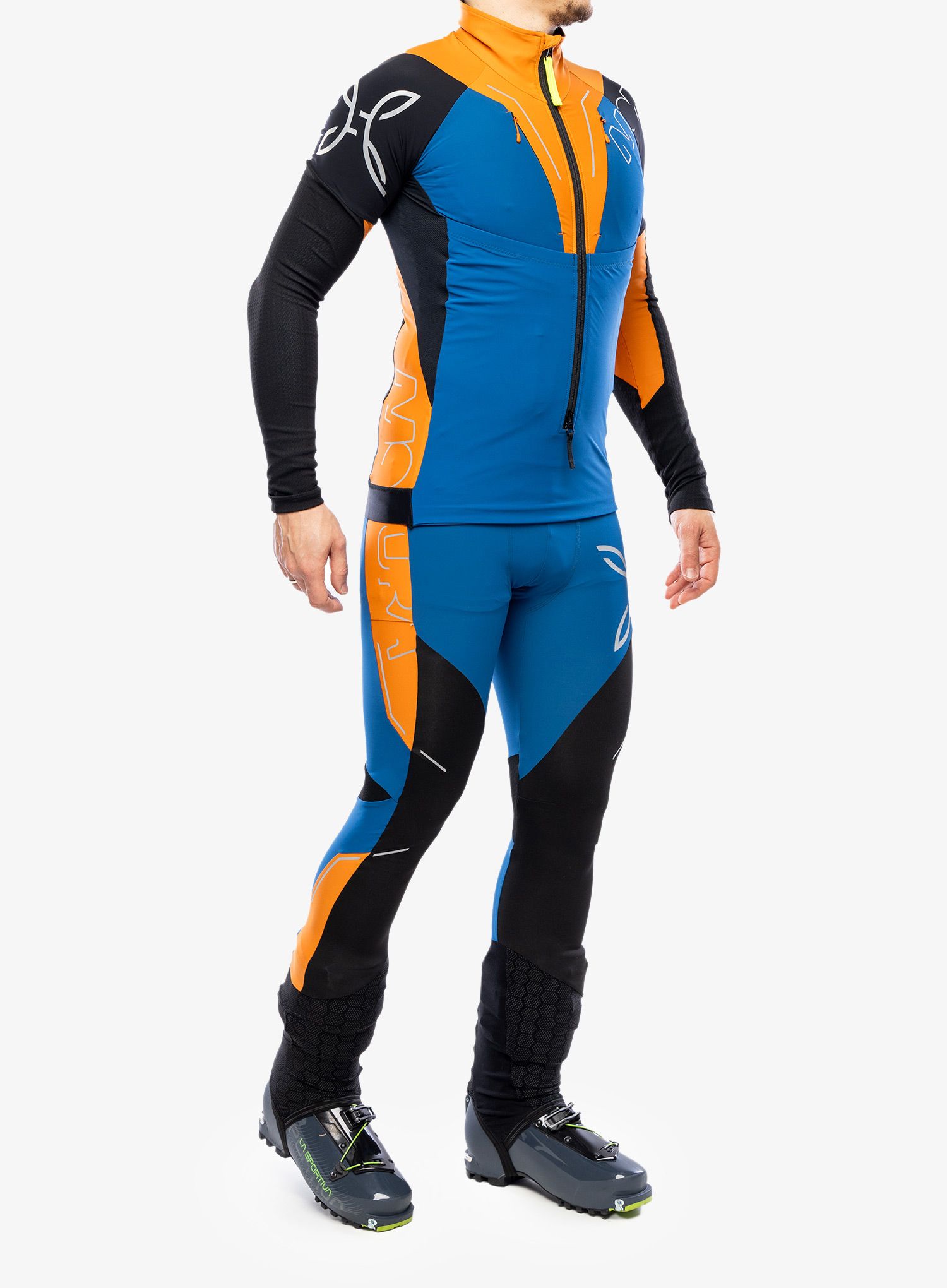 Kalhoty na skialpy Montura Slick Pants - deep blue/mandarine