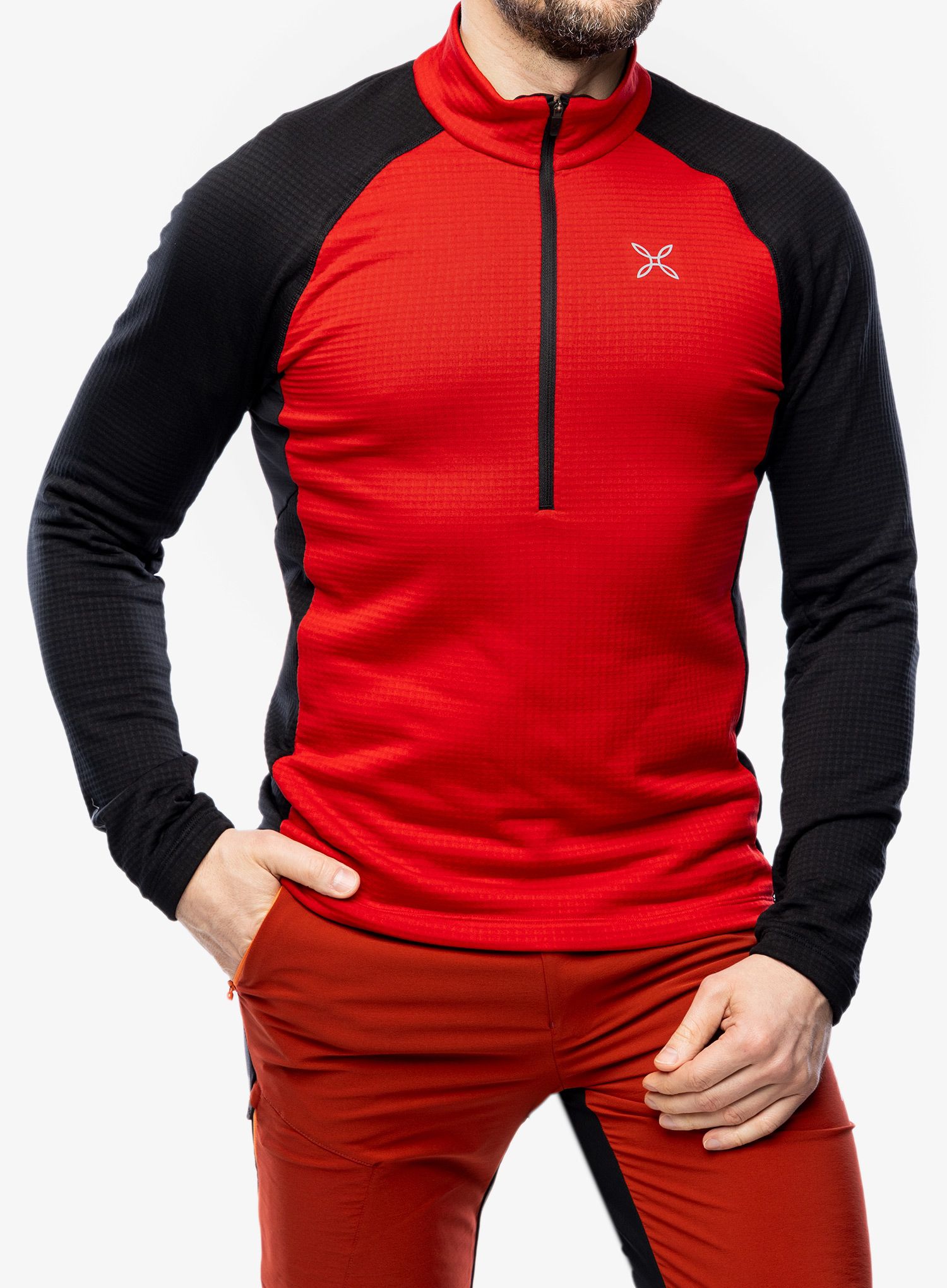Mikina se zipem Montura Stretch Color 2 Anorak - red