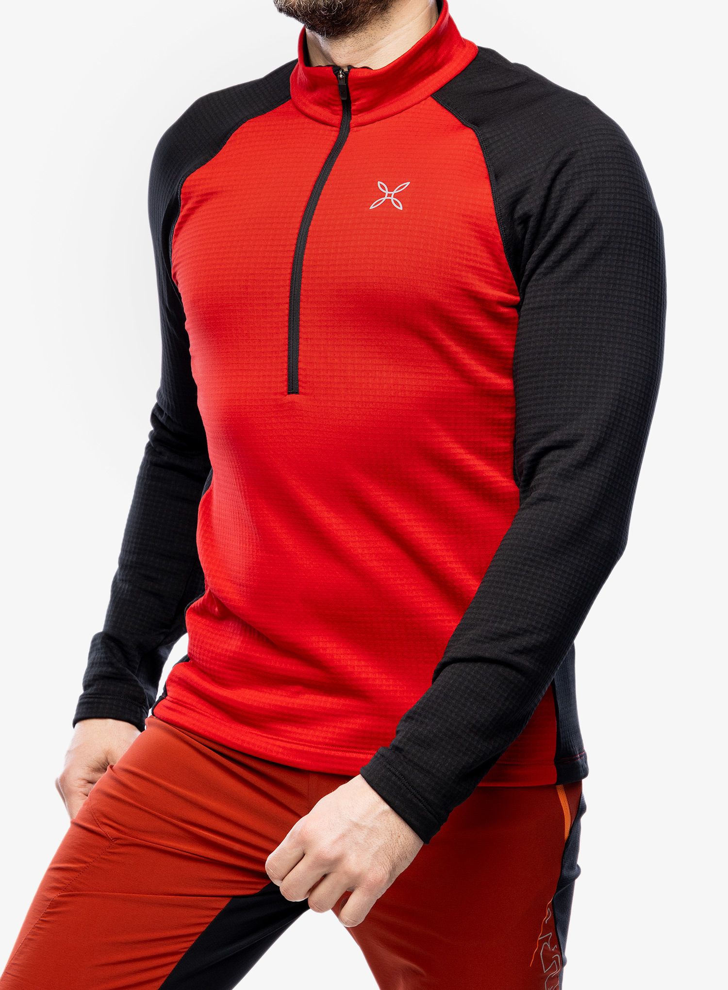 Mikina se zipem Montura Stretch Color 2 Anorak - red