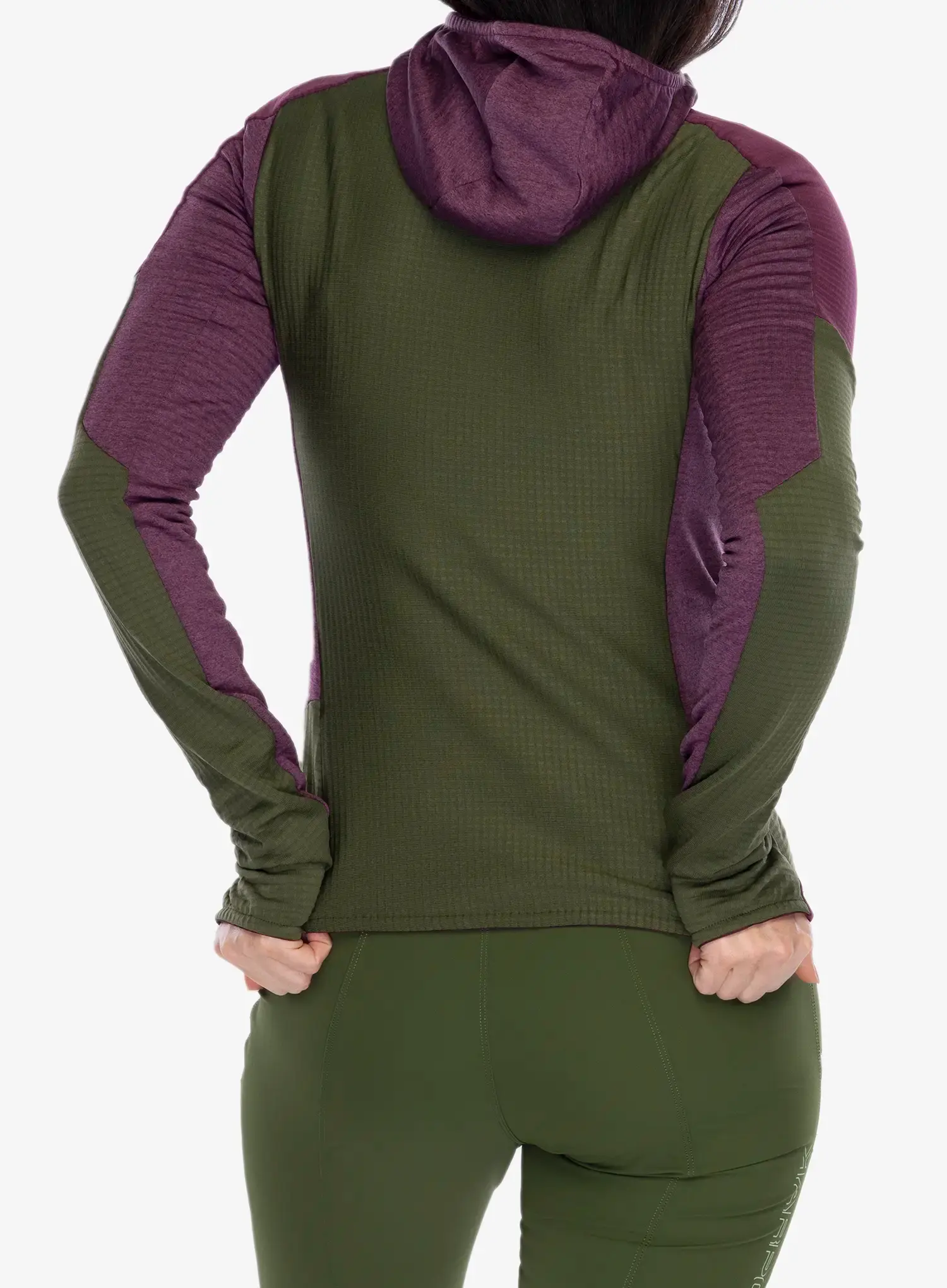 Dámská mikina Montura Stretch Color 2 Maglia - sage green/wine red