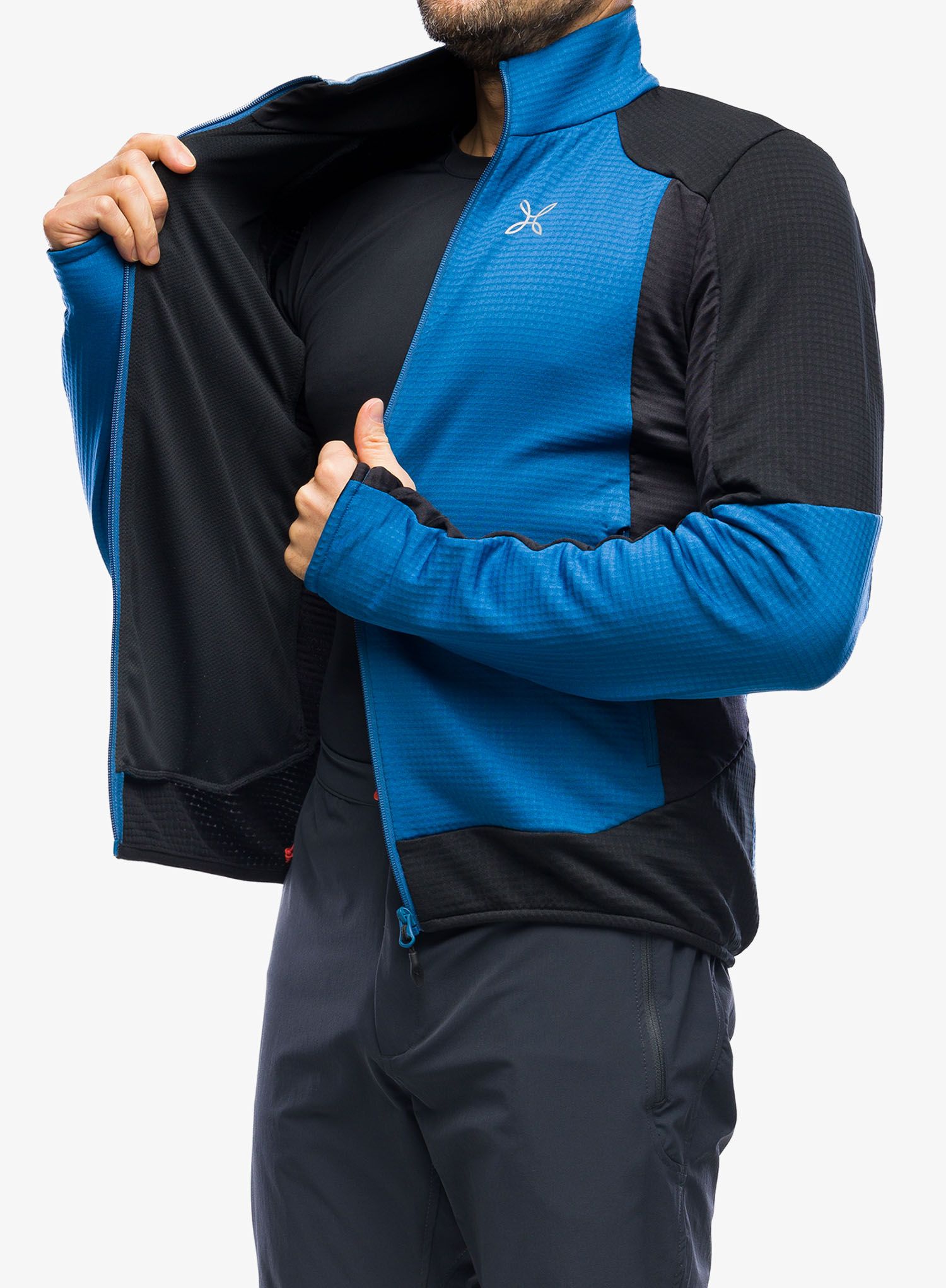 Rozepínací mikina Montura Stretch Color Conf.Fit Maglia - deep blue