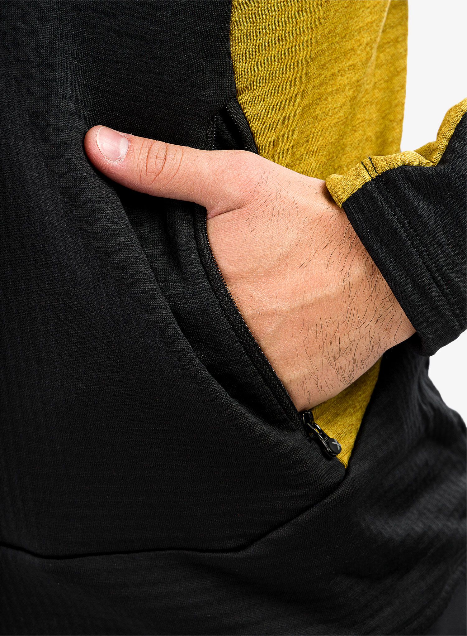Fleece mikina pánská Montura Stretch Color Jacket - black/gold